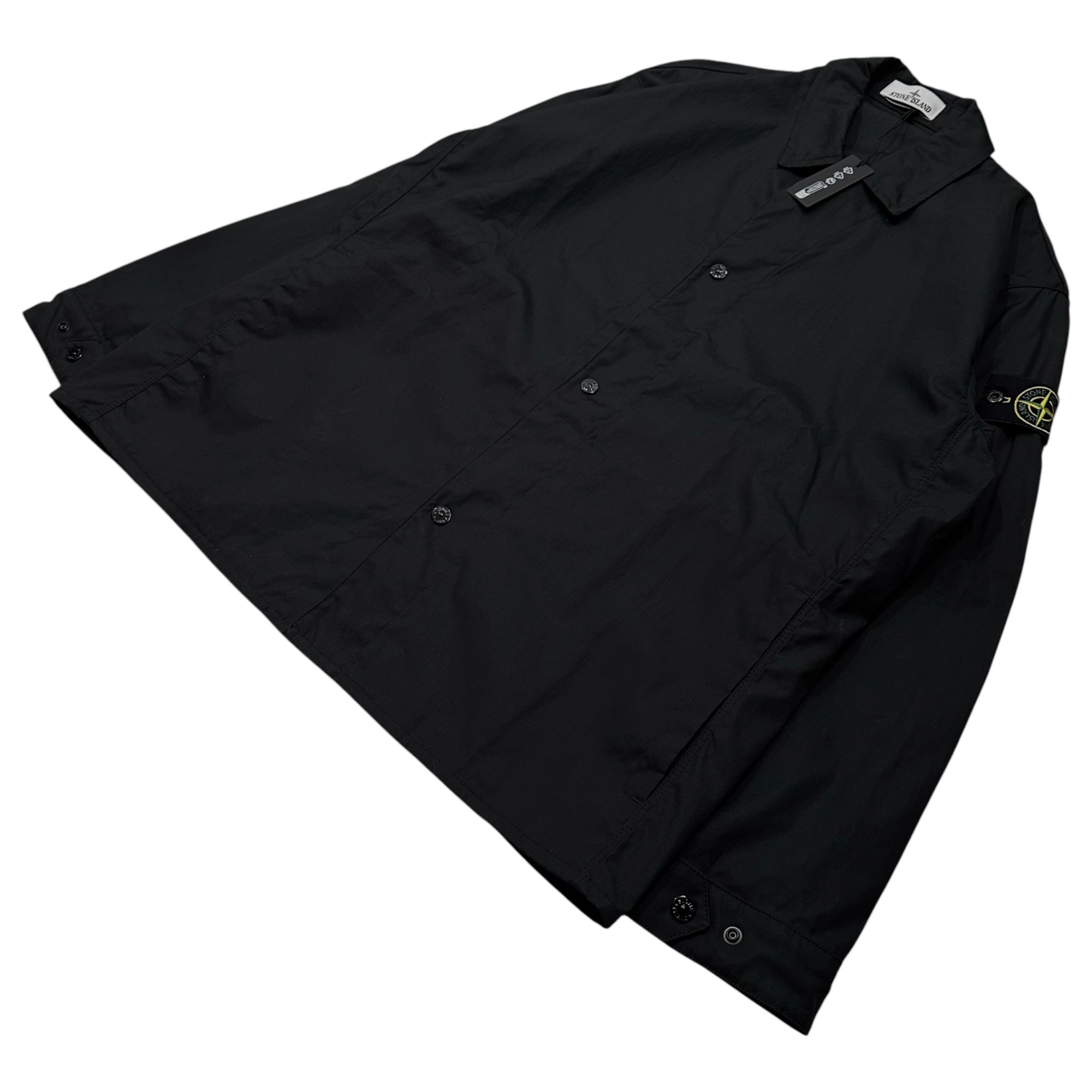 STONE ISLAND(ストーンアイランド) 2025S Comfort Fit Overshirt コンフォートフィット オーバーシャツ K1S151200013 S0011 XL ブラック ジャケット