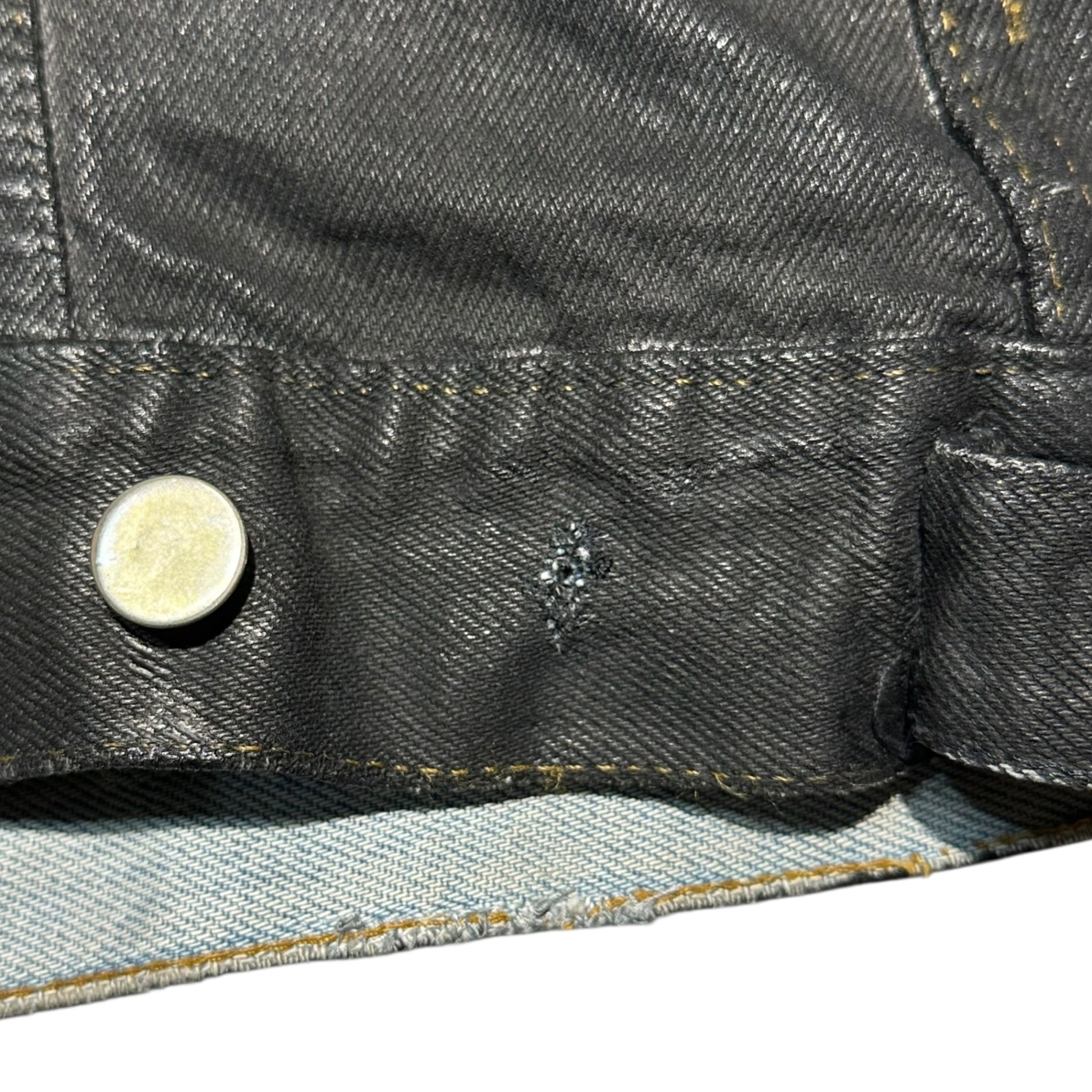 【SALE対象外】Maison Martin Margiela(メゾン マルタンマルジェラ) 2000SS ⓪ ⑩ Artisanal Paint Denim Trucker Jacket アーティザナル 再構築 デニム トラッカー ジャケット 333-48440 M ブラック 00's オリゾンティタグ 本人期 リーバイス3rdモデル ポケット有Ver