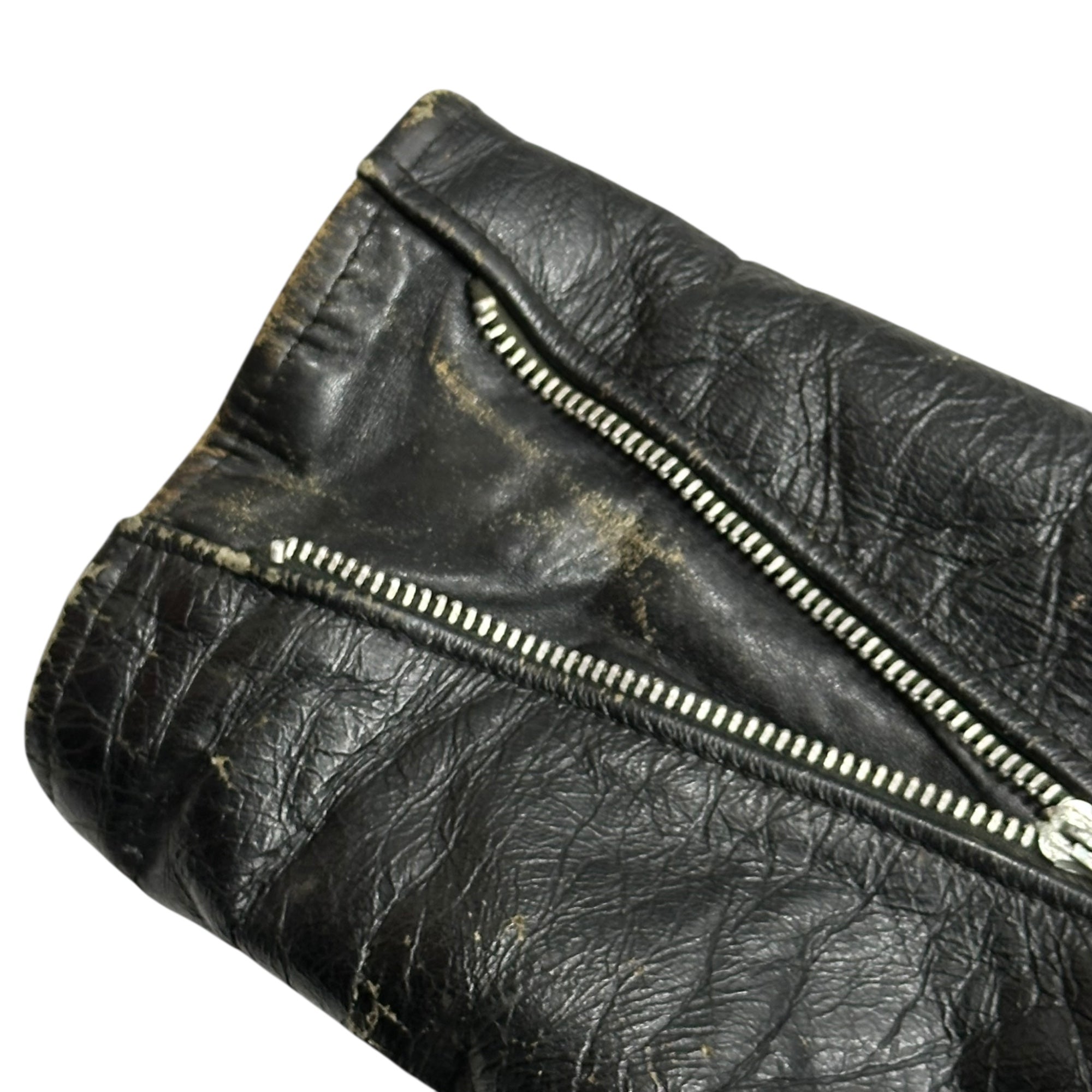 Berman's(バーマンズ) 70's~80's Leather Double Rider Jacket レザー ダブル ライダース ジャケット 44 REG(XL程度) ブラック 70年代～80年代 ヴィンテージ