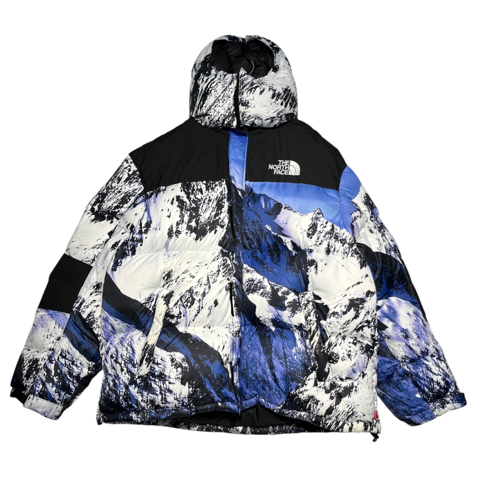 SUPREME×THE NORTH FACE(シュプリーム×ノースフェイス) 17AW Mountain Baltoro Jacket 雪山 マウンテン バルトロ ジャケット ND91701I XL ブルー×ブラック ダウンジャケット