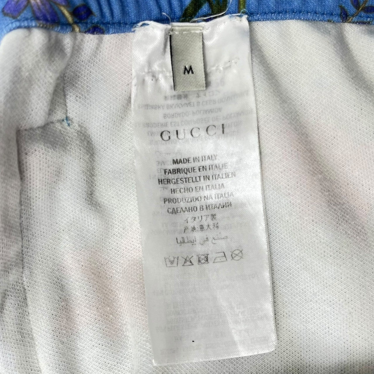 GUCCI(グッチ) technical floral track pants テクニカル フローラル トラック パンツ 475361-X9E56 M ブルー×レッド