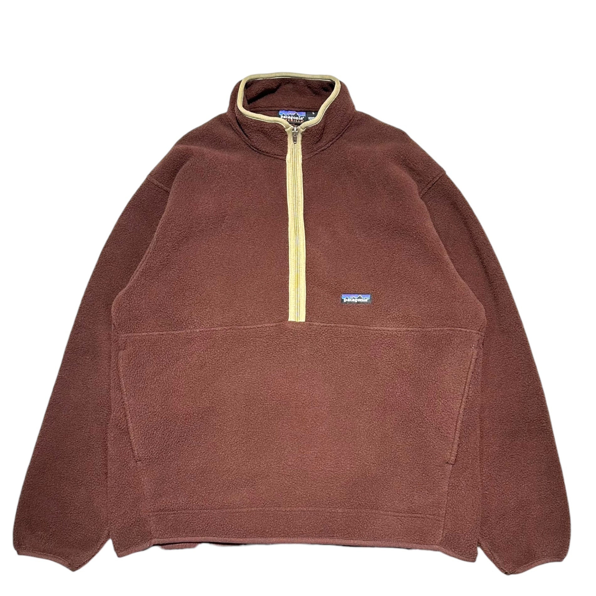 Patagonia(パタゴニア) 2002AW SYNCHILLA Half-Zip Fleece Pullover Jacket シンチラ ハーフジップ フリース プルオーバー ジャケット 25735 L ブラウン 00's アウトドア