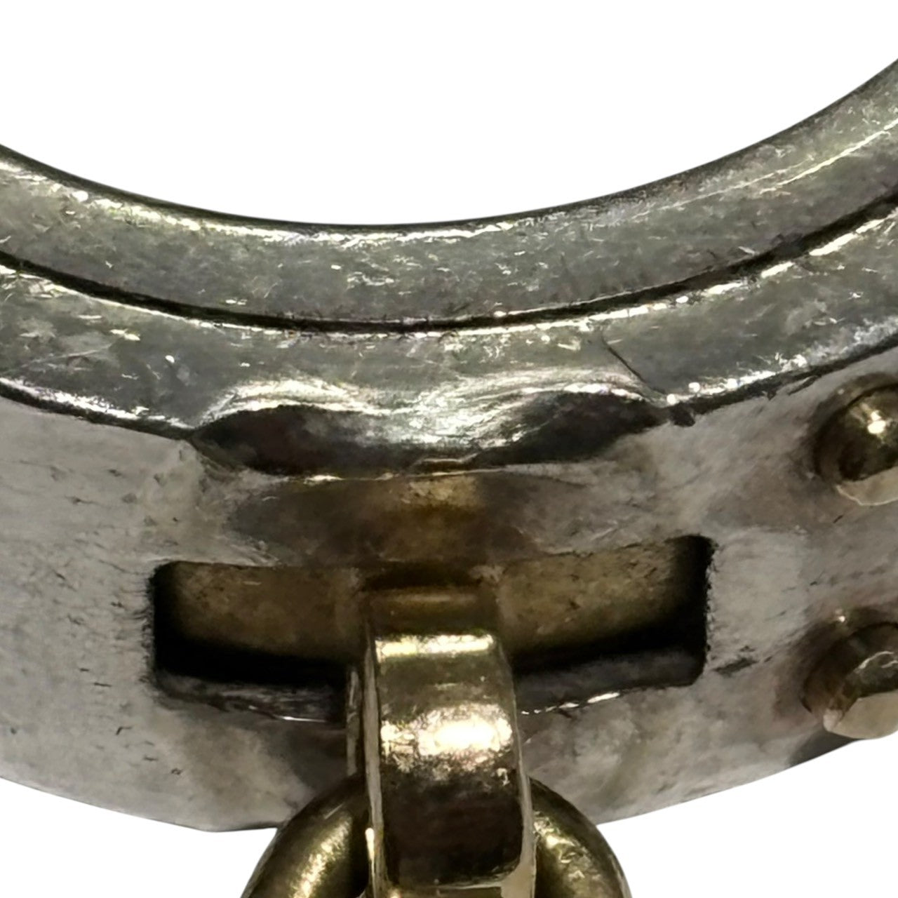 【SALE対象外】HERMES(エルメス) Silver & Gold Kelly Ring シルバー ゴールド コンビ ケリー リング 旧型 53(13号程度) シルバー×ゴールド AG925 × AU750