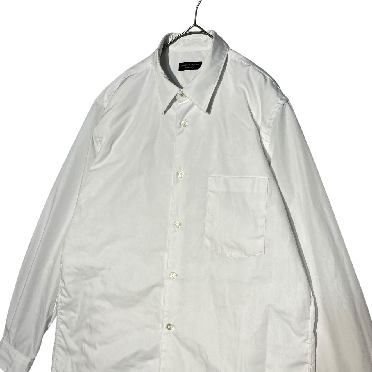 COMME des GARCONS HOMME PLUS(コムデギャルソンオムプリュス) Ruffle inside-out long sleeve shirt 裏フリル インサイドアウト 長袖シャツ FREE ホワイト