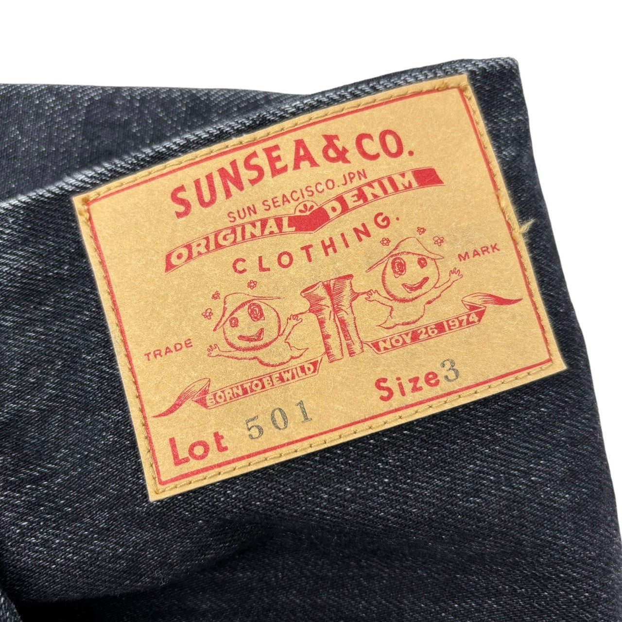 SUNSEA(サンシー) 24SS Altanating Bk Denim 交互 ブラック デニム パンツ 28thCollection 22S58 3(M~L) ブラック 2024年3月発売、即完売商品