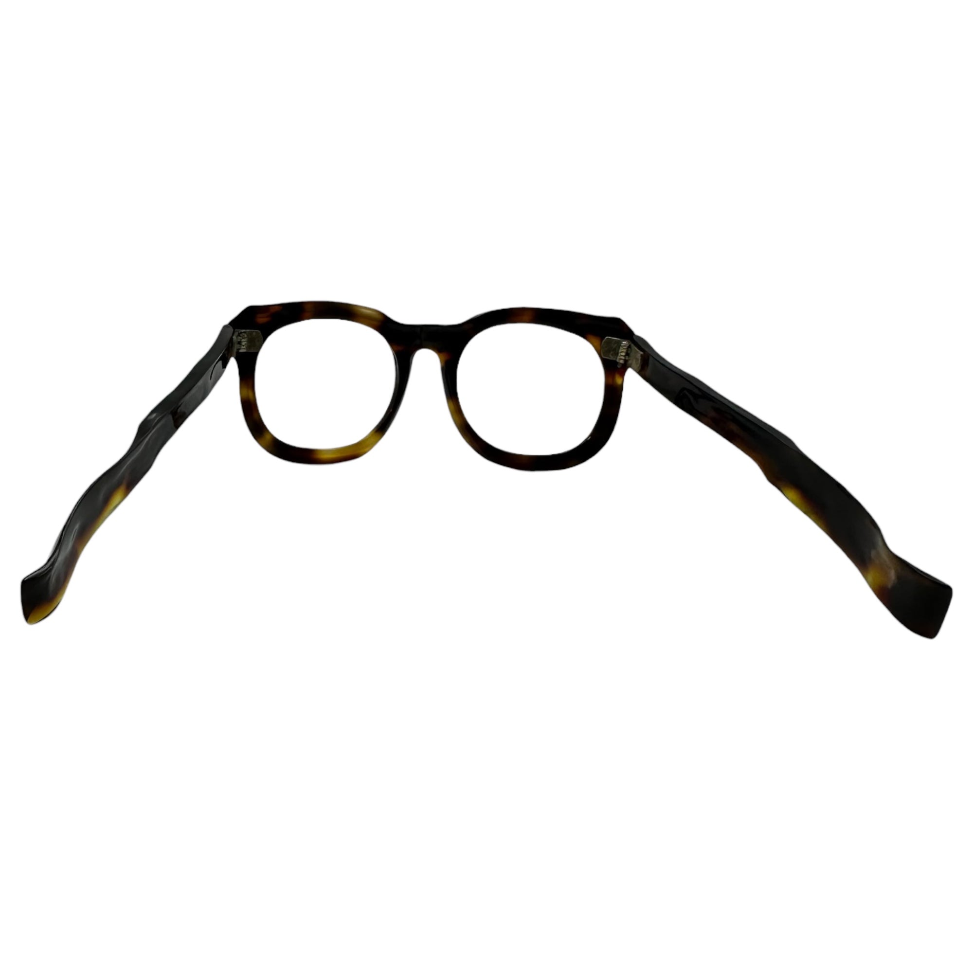FRENCH VINTAGE(フレンチ ヴィンテージ) 40's Vintage Sunglasses Frames 40年代 ヴィンテージ サングラス フレーム 眼鏡 ブラウン アヴァンギャルド 芯無し セルロイド 3ドット