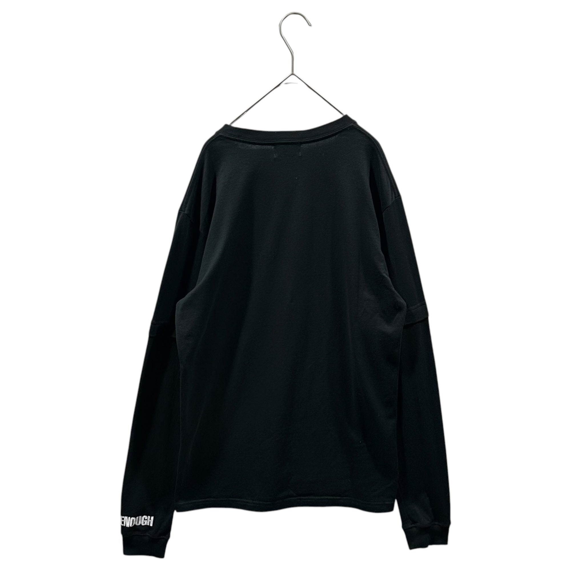 GOODENOUGH(グッドイナフ) One-point felt logo Gram G l/s T-shirt ワンポイント フェルト ロゴ グラムG 長袖 Tシャツ GE-136011 XL ブラック×ホワイト