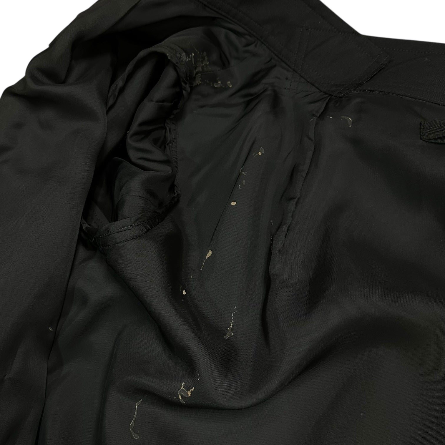 COMME des GARCONS JUNYA WATANABE(コムデギャルソンジュンヤワタナベ) 20SS Wool gabardine Sleeve-set Wide silhouette Coat ウール ギャバジン 袖切り替えし ワイドシルエット コート JE-O030 S ブラック AD2019 コレクションランウェイ 別色着用