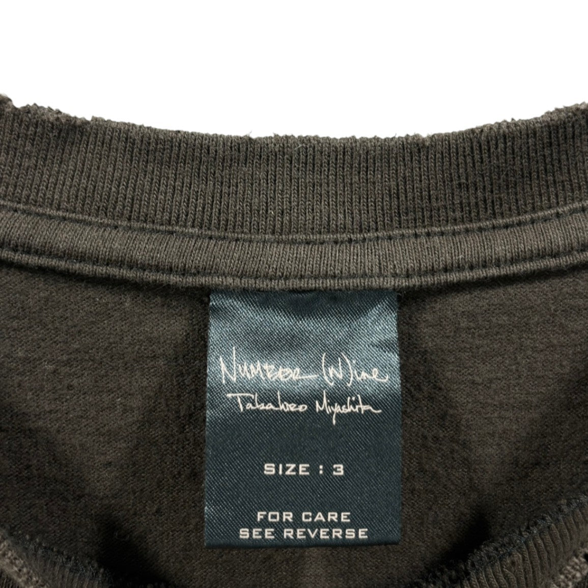 NUMBER (N)INE(ナンバーナイン) Night Crawler Distressed Asymmetrical Sleeveless T-Shirt ダメージ加工 アシンメトリー ノースリーブ Tシャツ 3(M) ブラウン 通称：エミリー期
