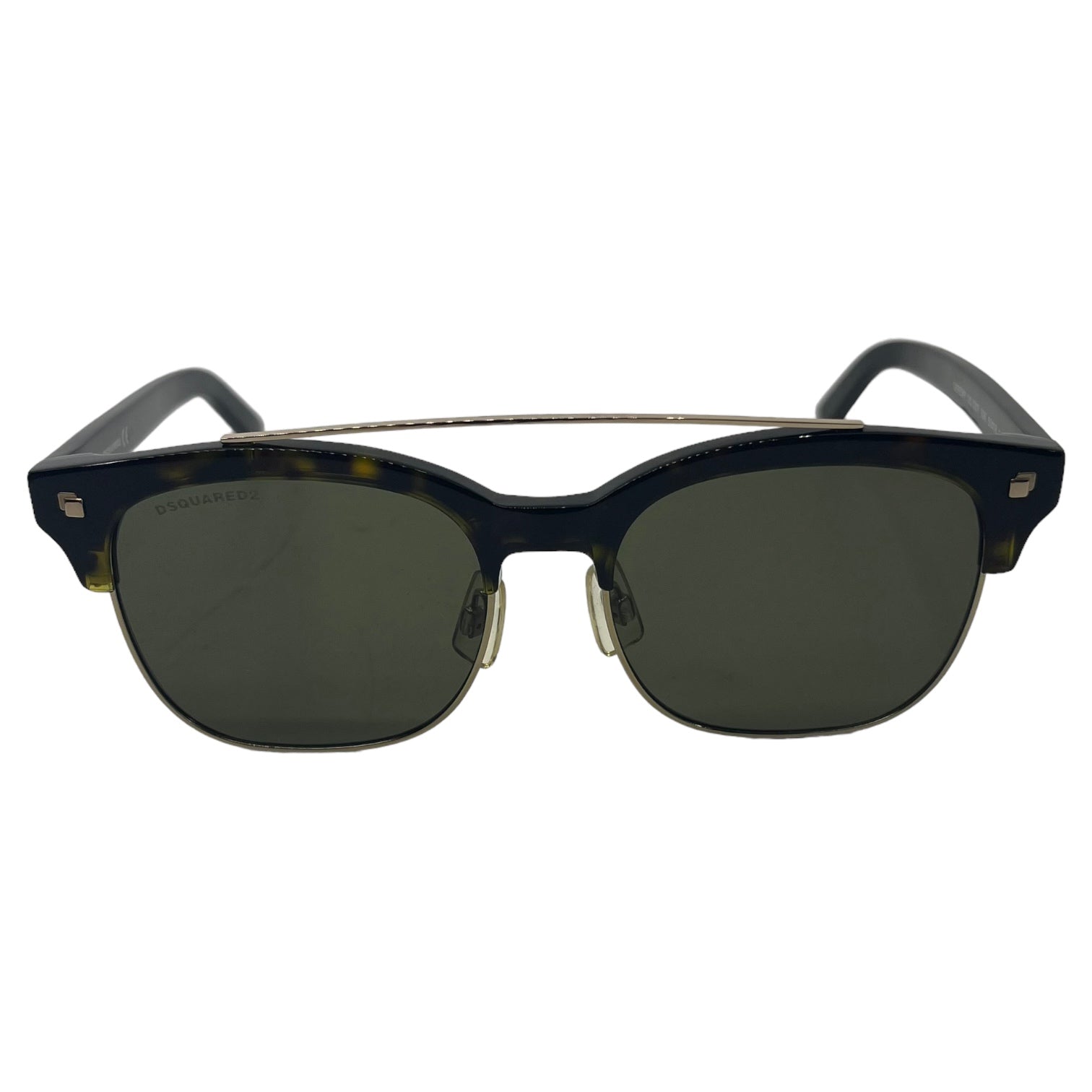 DSQUARED2(ディースクエアード) double bridge sunglasses ダブルブリッジサングラス 鼈甲 DQ0207  53□18-145 ブラウン メガネ 眼鏡