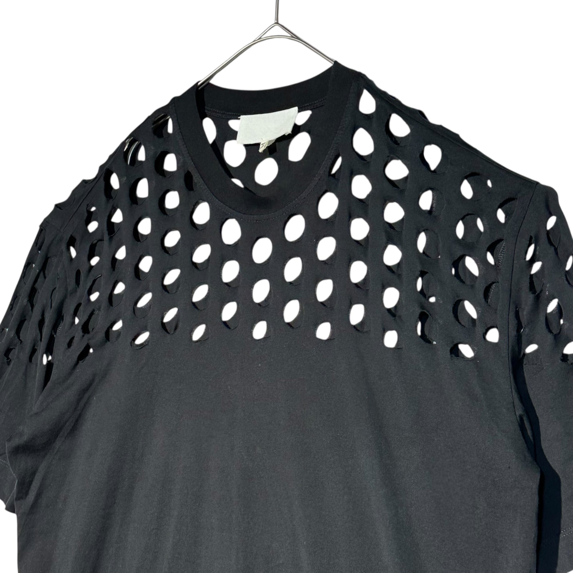 MAISON MARGIELA(メゾンマルジェラ) 20SS HOLES OVERSIZE T-SHIRT パンチホール オーバーサイズ Tシャツ S29GC0283 XS ブラック 男性着用可能