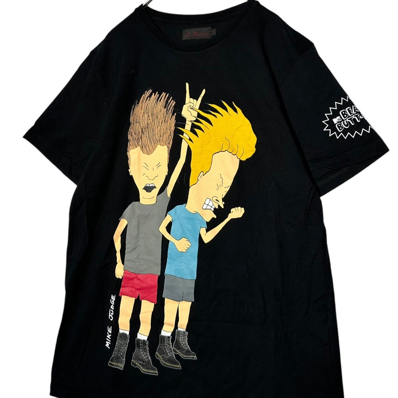 DR.MARTENS×Beavis & Butthead(ドクターマーチン×ビーバスアンドバットヘッド) 2017 MIKE JUDGE Collaboration T-shirt コラボ プリント Tシャツ S ブラック