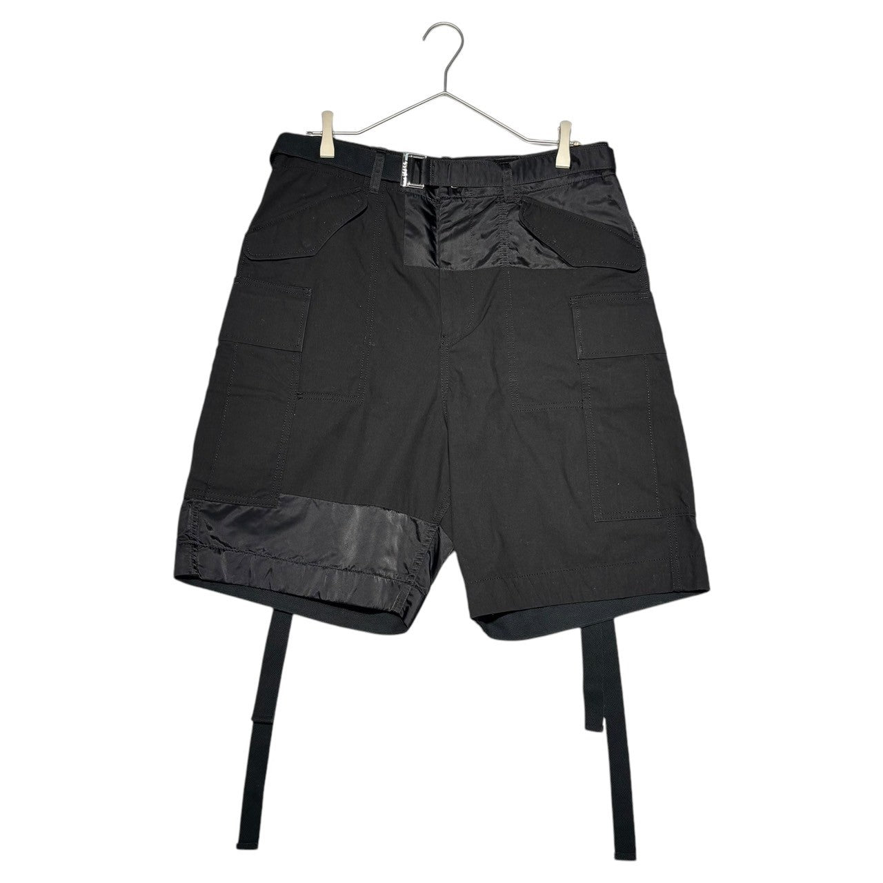 sacai(サカイ) 21SS Cotton Nylon Oxford Short コットン ナイロン オックスフォード ショーツ ハーフパンツ 21-02506M 3(L程度) ブラック