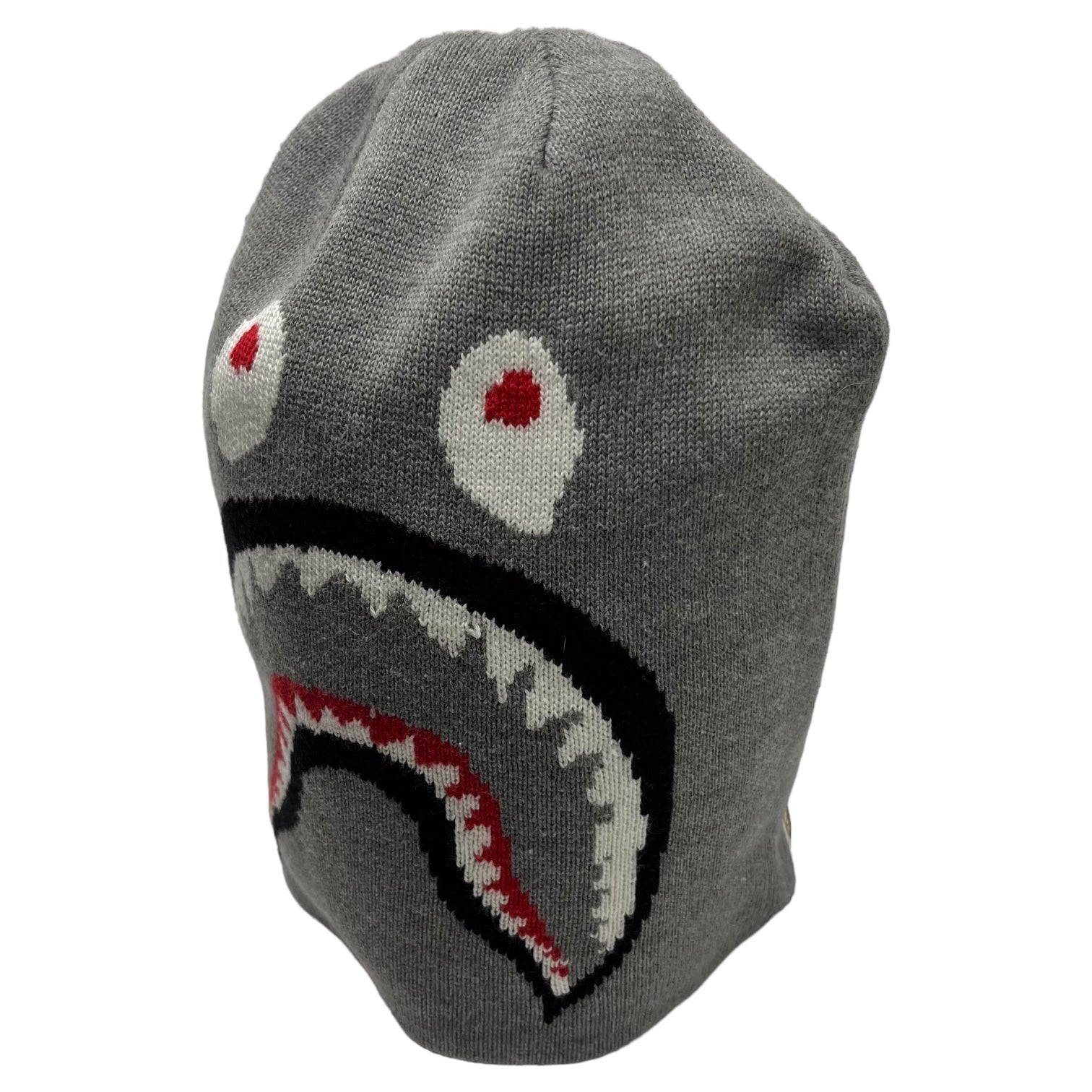 A BATHING APE(アベイシングエイプ) 00's shark beanie シャーク ビーニー グレー ニット帽 帽子