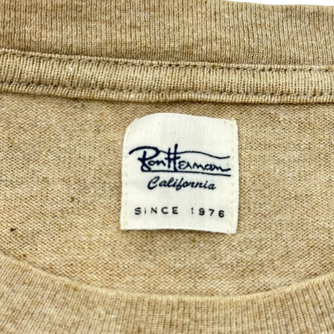 Ron Herman(ロンハーマン) ”SallyFox” Organic Cotton Classic T-Shirt オーガニック コットン クラシック Tシャツ 3820900041 L ベージュ 参考定価17600円