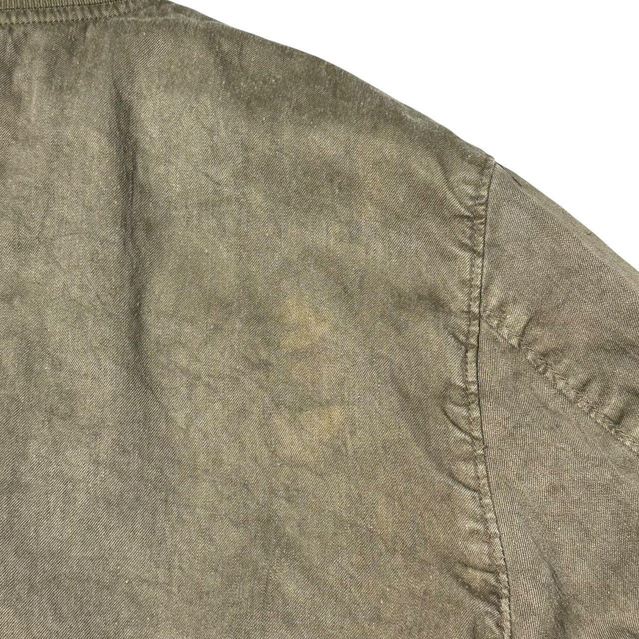 STONE ISLAND(ストーンアイランド) 04SS US NAVY G8 Sampling Zip-up Lion Flax Blouson Jacket G8 サンプリング ジップアップ リネン ブルゾン M カーキ アーカイブ稀少品