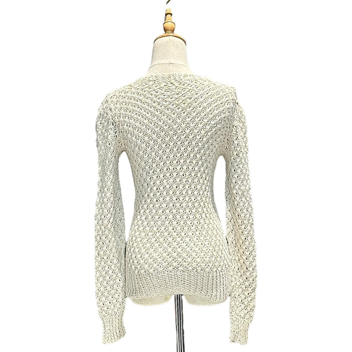 COMME des GARCONS(コムデギャルソン) 1970's Irish-Made All-Silk Low-Gauge Knit アイルランド メイド オール シルク ロー ゲージ ニット 20010 FREE アイボリー AD表記無 70s アーカイブ 初期生産 稀少