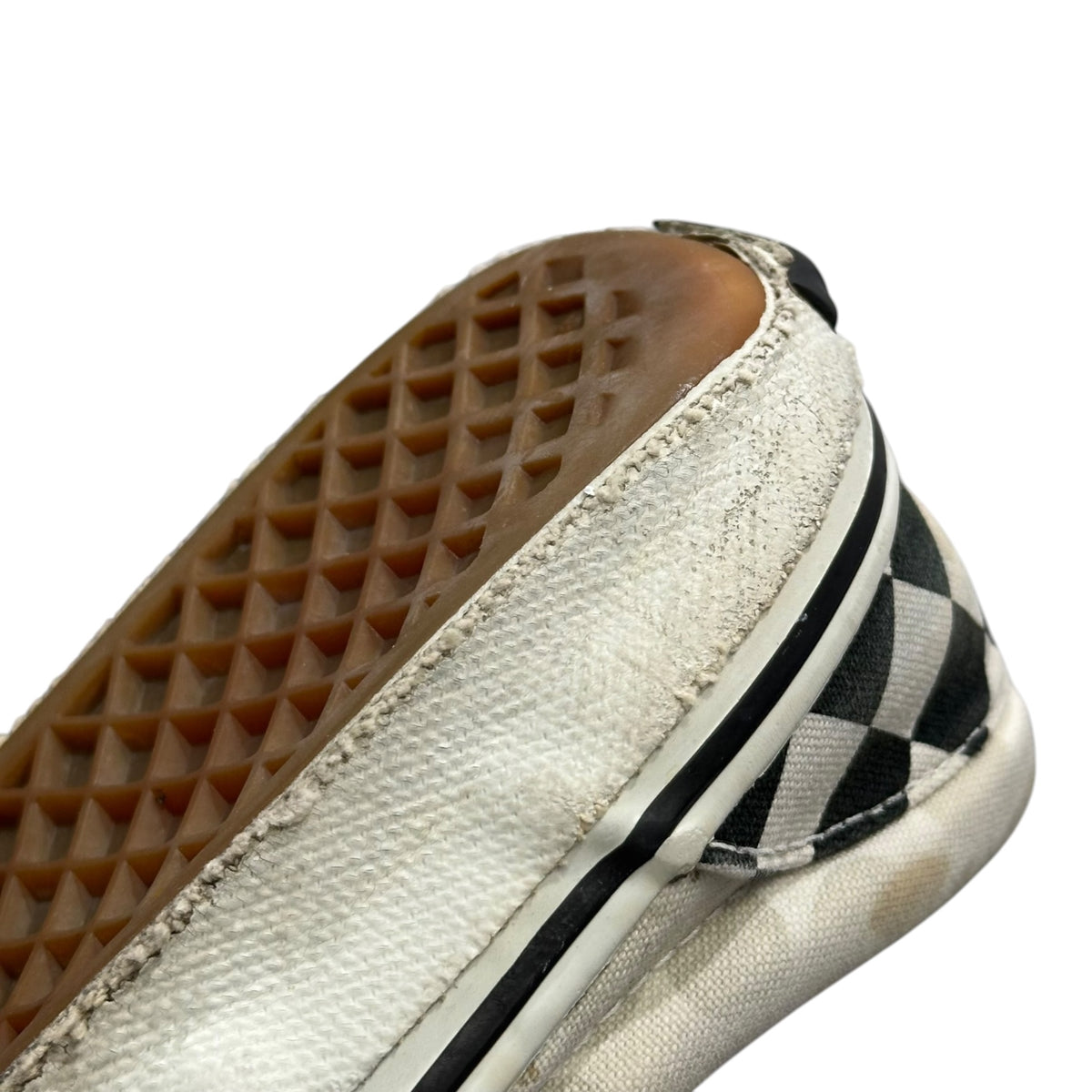 UNDERCOVER×VANS(アンダーカバー×バンズ) 2001SS "CHAOTIC DISCORD" SLIP-ON CHK ケーオティック ディスコード 期 スリッポン V98-J669 28cm ホワイト×ブラック 00's スニーカー チェッカーフラッグ