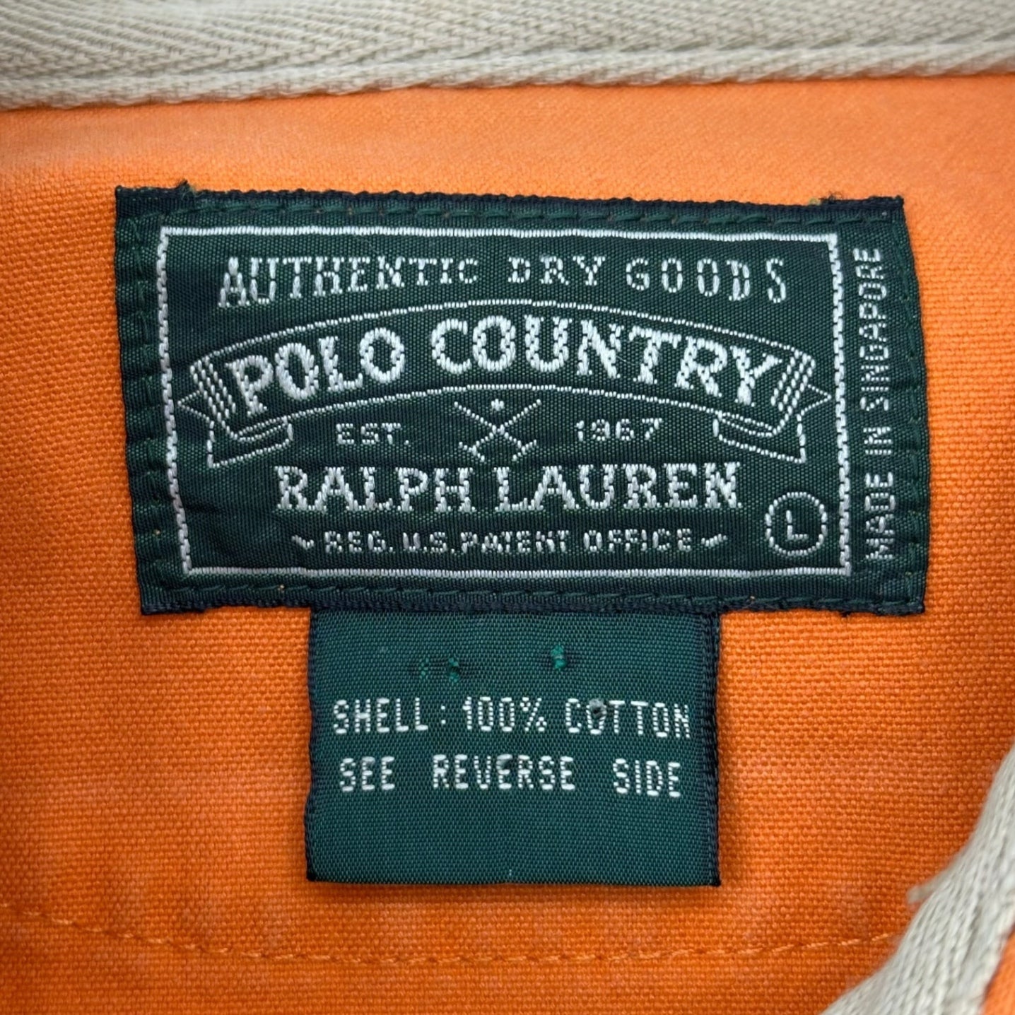 POLO COUNTRY(ポロカントリー) 80's~90's Pony Logo Drizzler Jacket ポニー ロゴ ドリズラー ジャケット L オレンジ 80年代～90年代 ヴィンテージ スイングトップ ラルフローレン