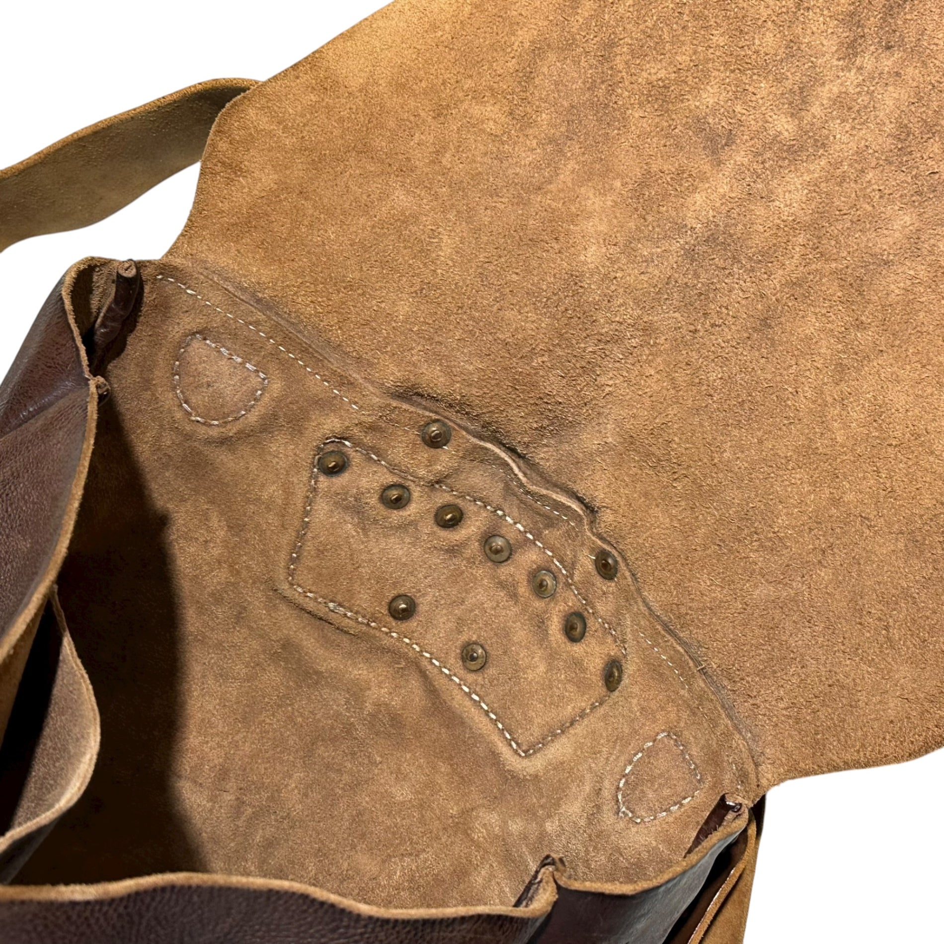 RRL(ダブルアールエル) Vintage-Processed Triple-Strap All-Leather Backpack Daypack ヴィンテージ加工 3連 ベルト オールレザー リュック デイパック ブラウン