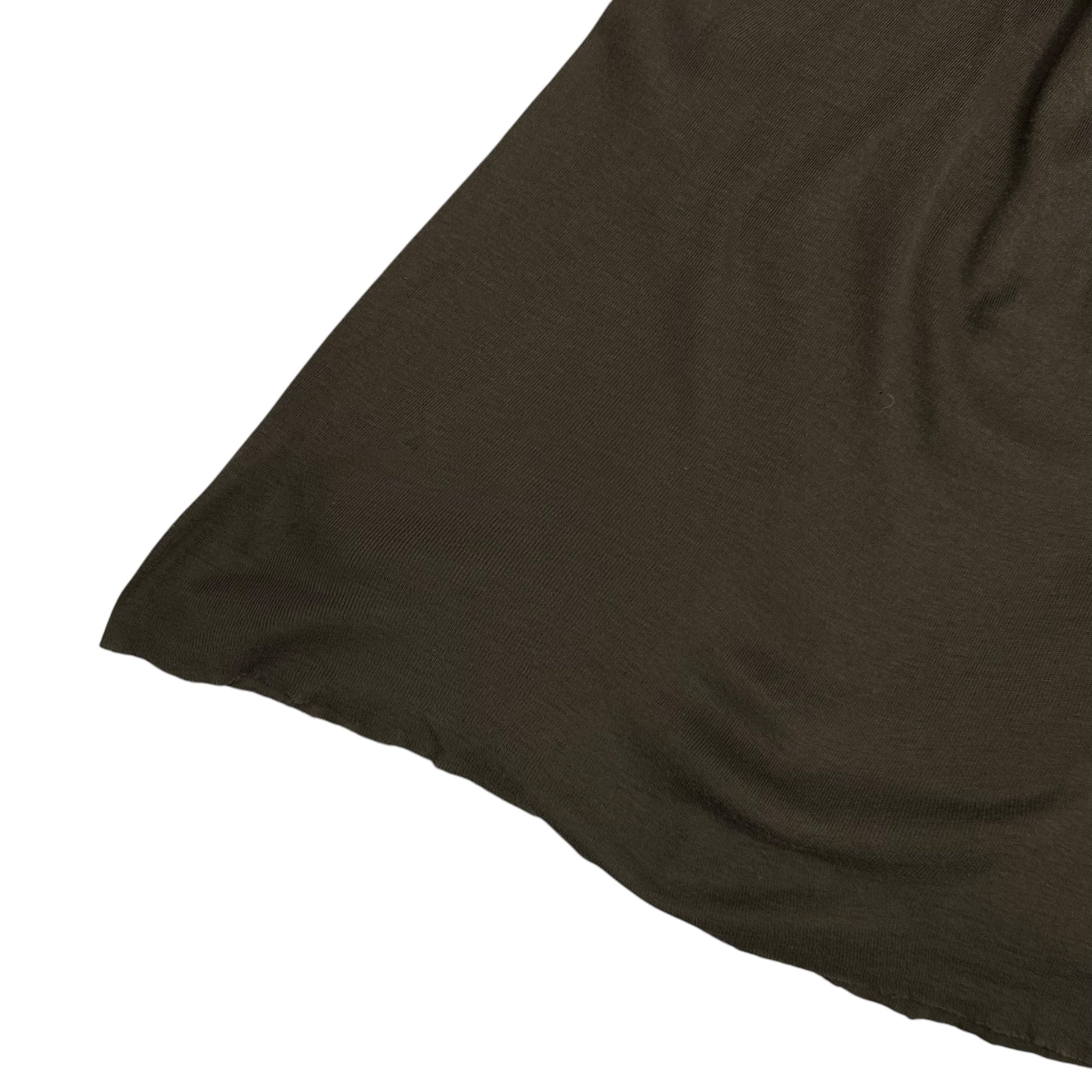 Rick Owens(リックオウエンス) 12SS L/S Ribbed T-Shirt 長袖 リブ カットソー 表記無(40程度) カーキ Tシャツ