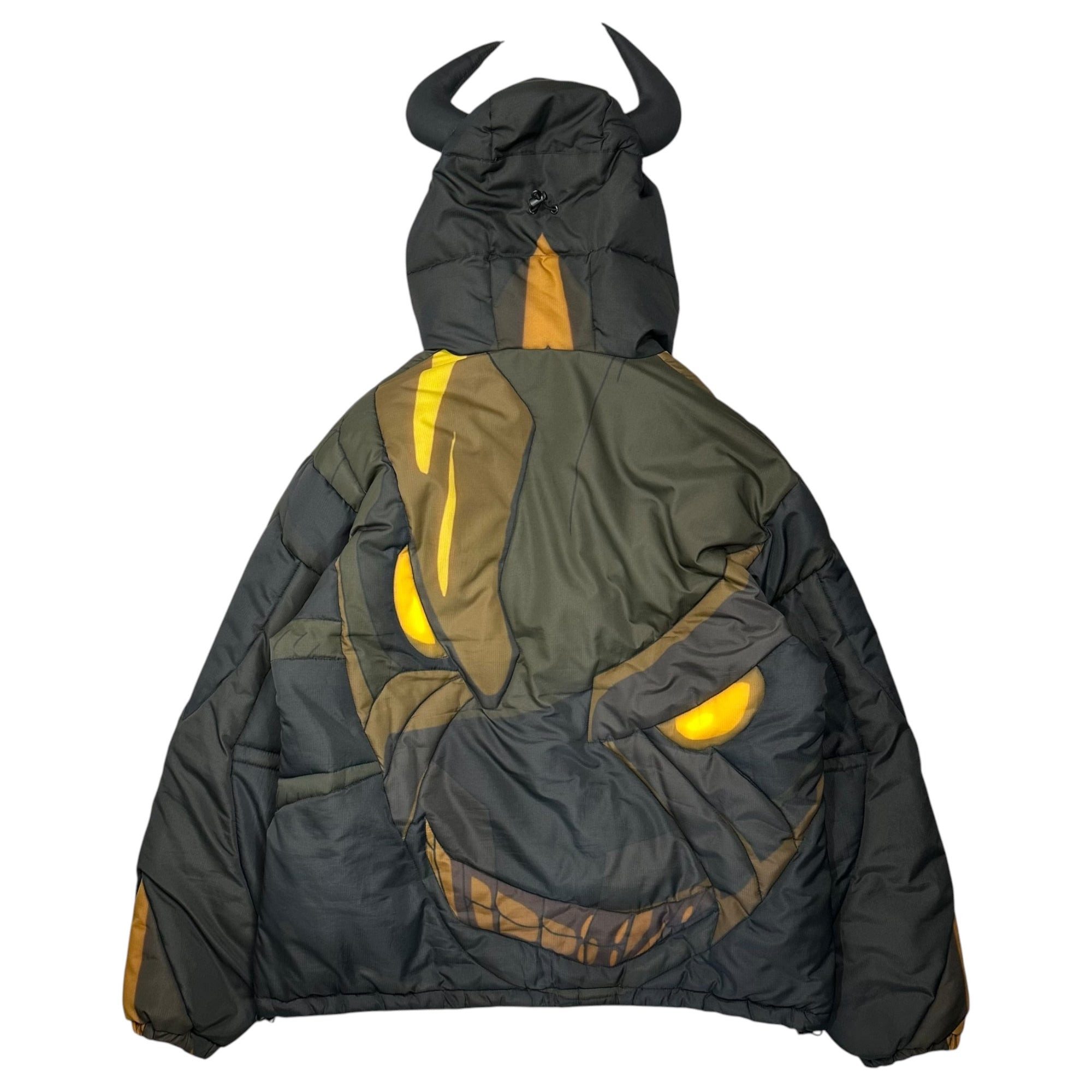 X-LARGE(エクストララージ) 24AW PLUTO PUFFER JACKET フーデッド パフテック ジャケット 101244021016 L カーキ×ブラック 中綿