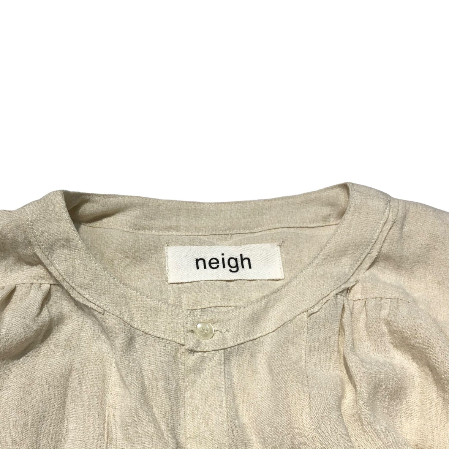 neigh(ネイ) Tuck gathered blouse dress タック ギャザー ブラウス ワンピース FREE アイボリー