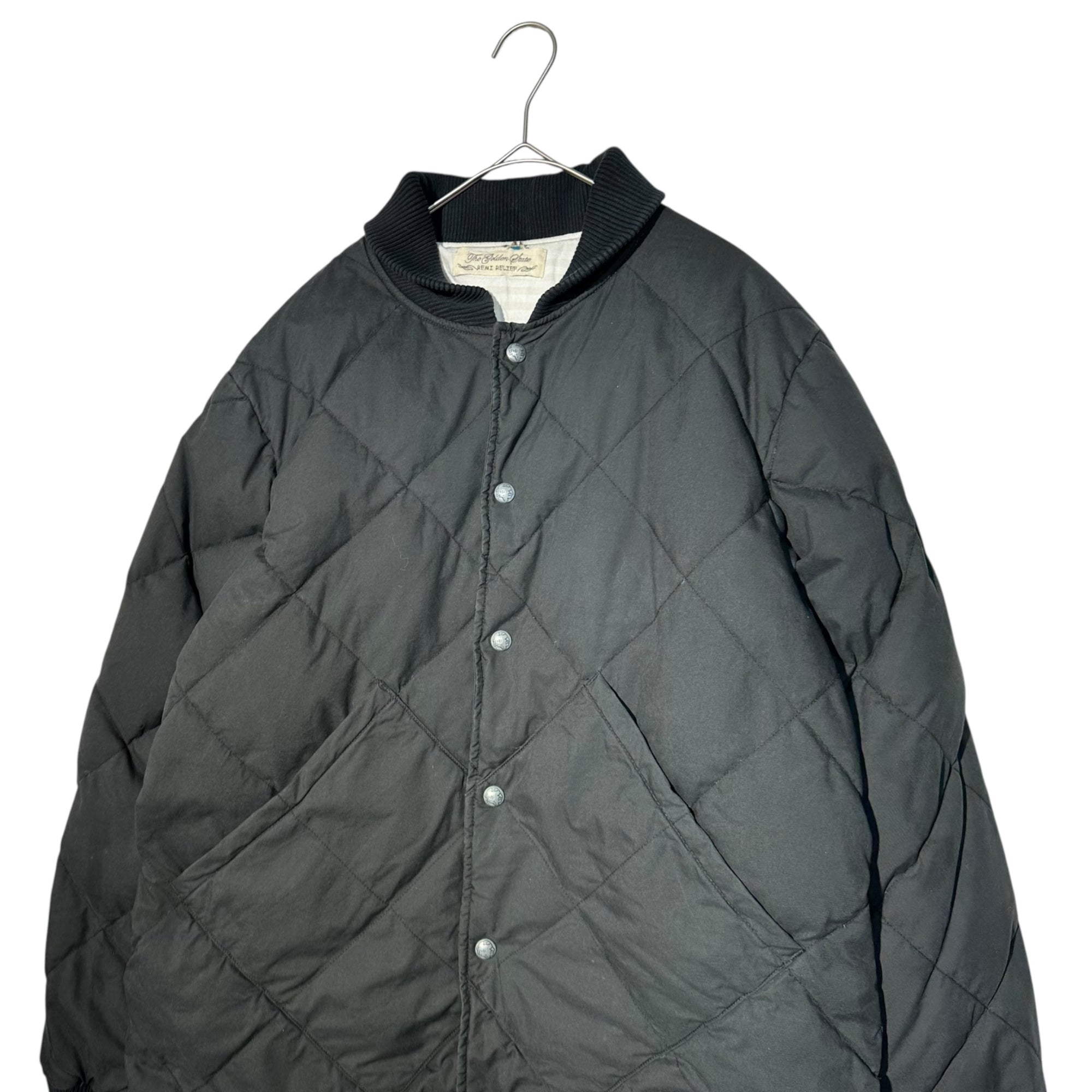 REMI RELIEF×BEAMS PLUS(レミレリーフ×ビームスプラス) 別注 Quilt Down Jacket キルティング ダウン ジャケット L ブラック キルト