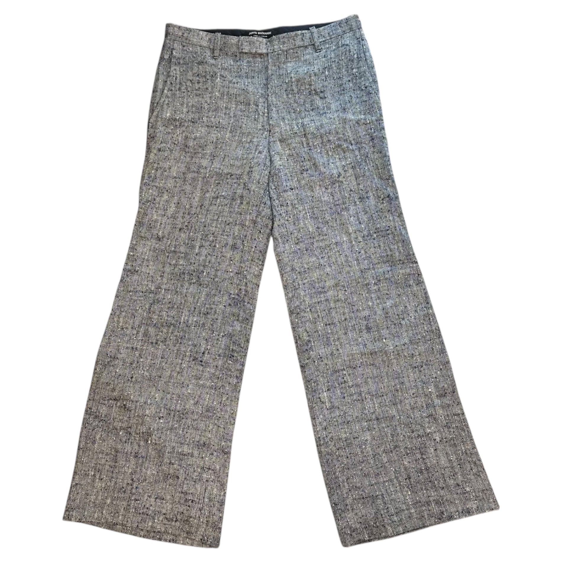 COMME des GARCONS JUNYA WATANABE(コムデギャルソンジュンヤワタナベ) 16SS Rayon Poly Tweed Straight Slacks Pants レーヨン ポリ ツイード ストレート スラックス パンツ JQ-P031 M ネイビー AD2015