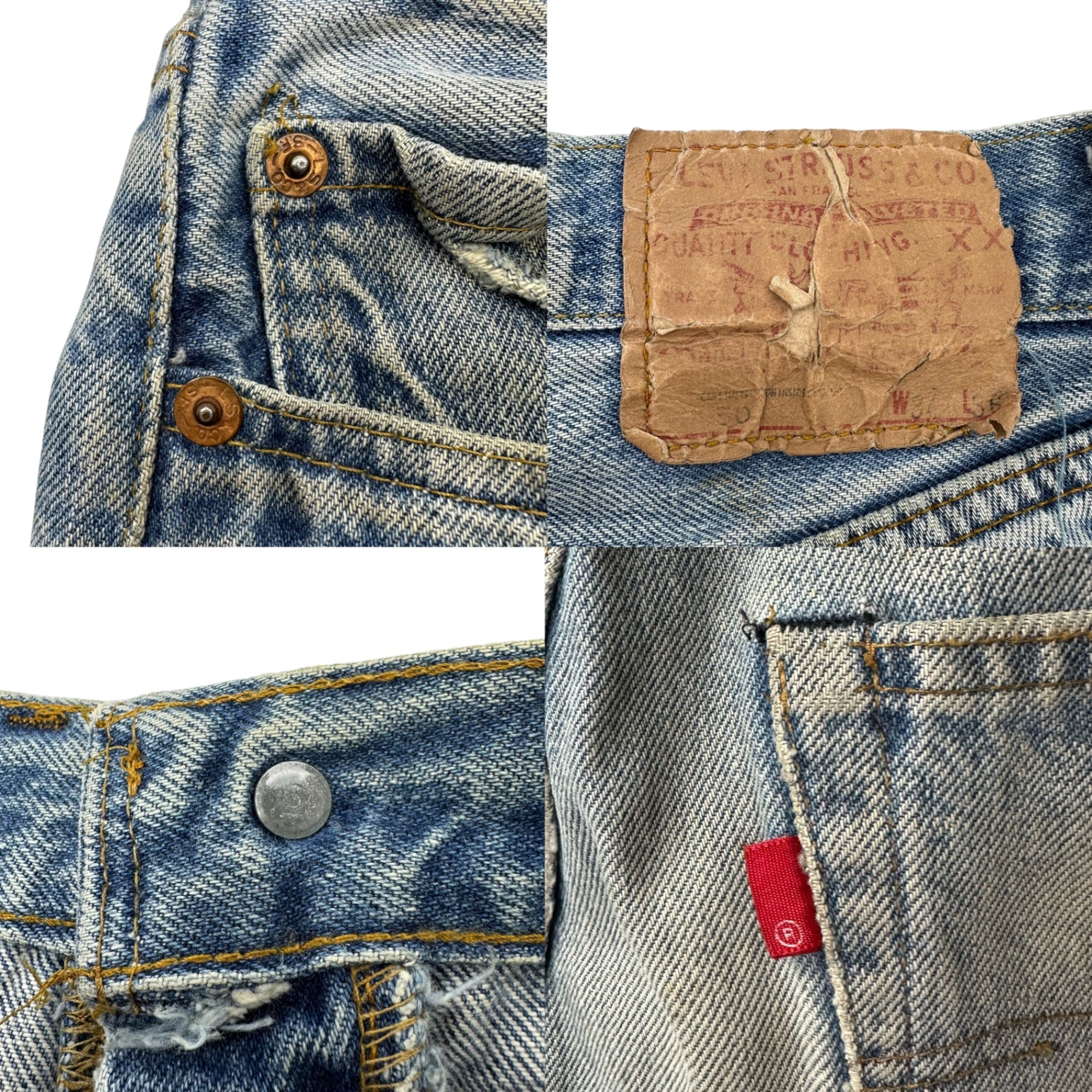 Levi's(リーバイス) 70's～80's 501 66後期 vintage denim pants ヴィンテージ デニム パンツ W31(実寸82cm) インディゴ 70年代～80年代 裏ボタン6刻印