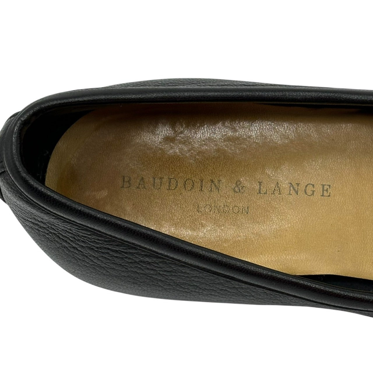 BAUDOIN & LANGE(ボードイン アンド ランジ) Sagan Classic Plain - Black Deerskin サガン クラシック プレーン ブラック ディアスキン 39(24.5cm程度) ブラック 鹿革 ローファー