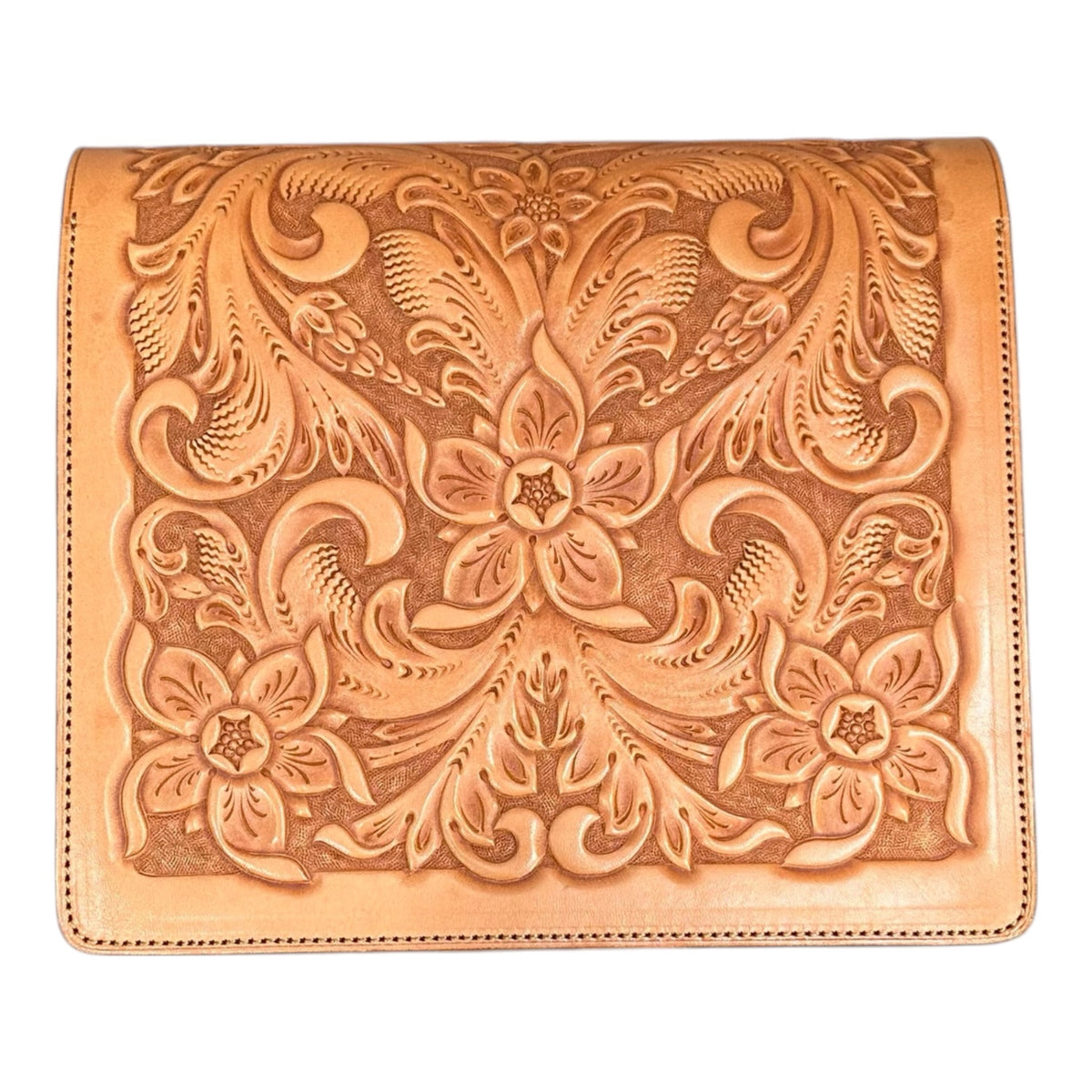 Katsuyuki Yoshida for COMME des GARCONS(カツユキヨシダフォーコムデギャルソン) 1990's~2000's Aoyama Original Floral Carved Leather Shoulder Bag 青山オリジナル フローラル レザーカービング ショルダー バッグ ブラウン 90年代～