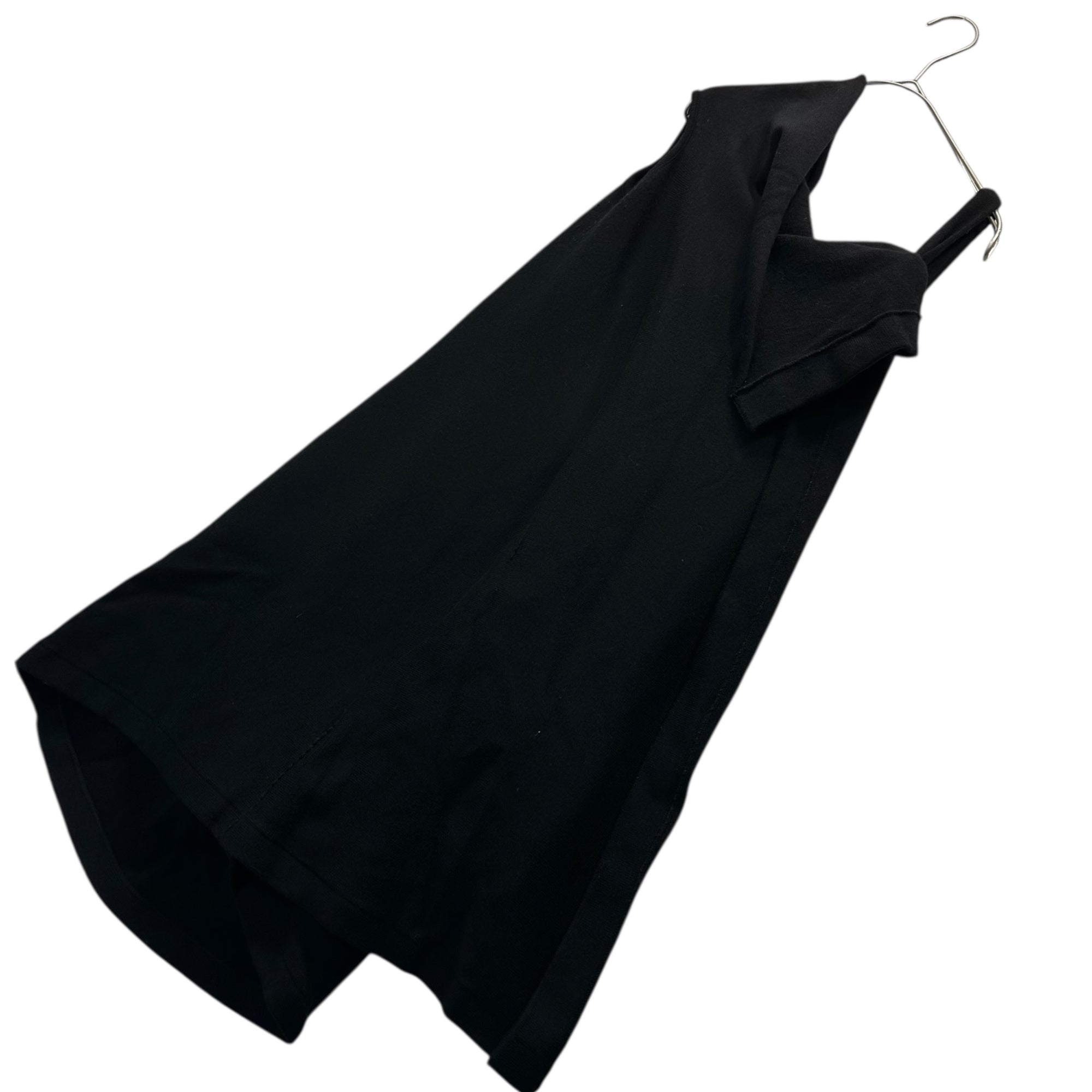 YOHJI YAMAMOTO(ヨウジヤマモト) 98AW Asymmetrical Deformed Knit Sleeveless Dress アシンメトリー 変形 ニット ノースリーブ ワンピース FY-B18-961 S ブラック 90's 90年代 ヴィンテージ