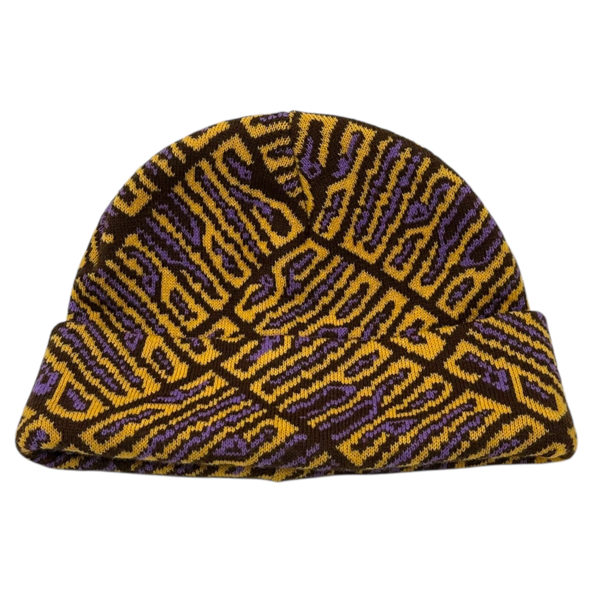 SUPREME(シュプリーム) 24AW Funk Spellout Beanie ファンク スペルアウト ビーニー イエロー×パープル 24FW ニット帽