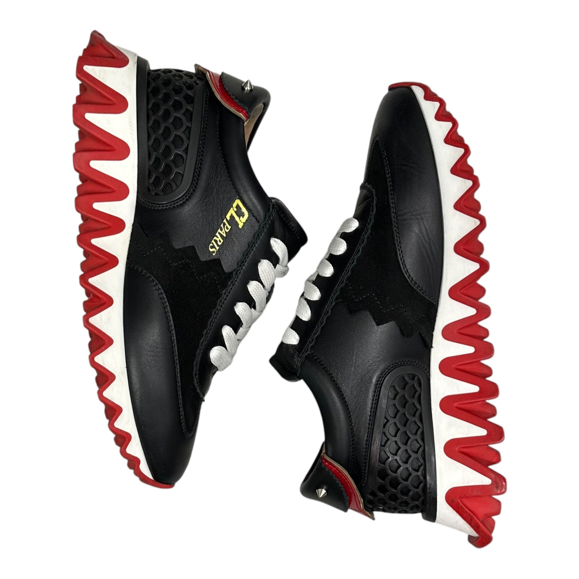 Christian Louboutin(クリスチャンルブタン) LOUBISHARK FLAT ルビシャーク 厚底 スニーカー 35 ブラック×レッド