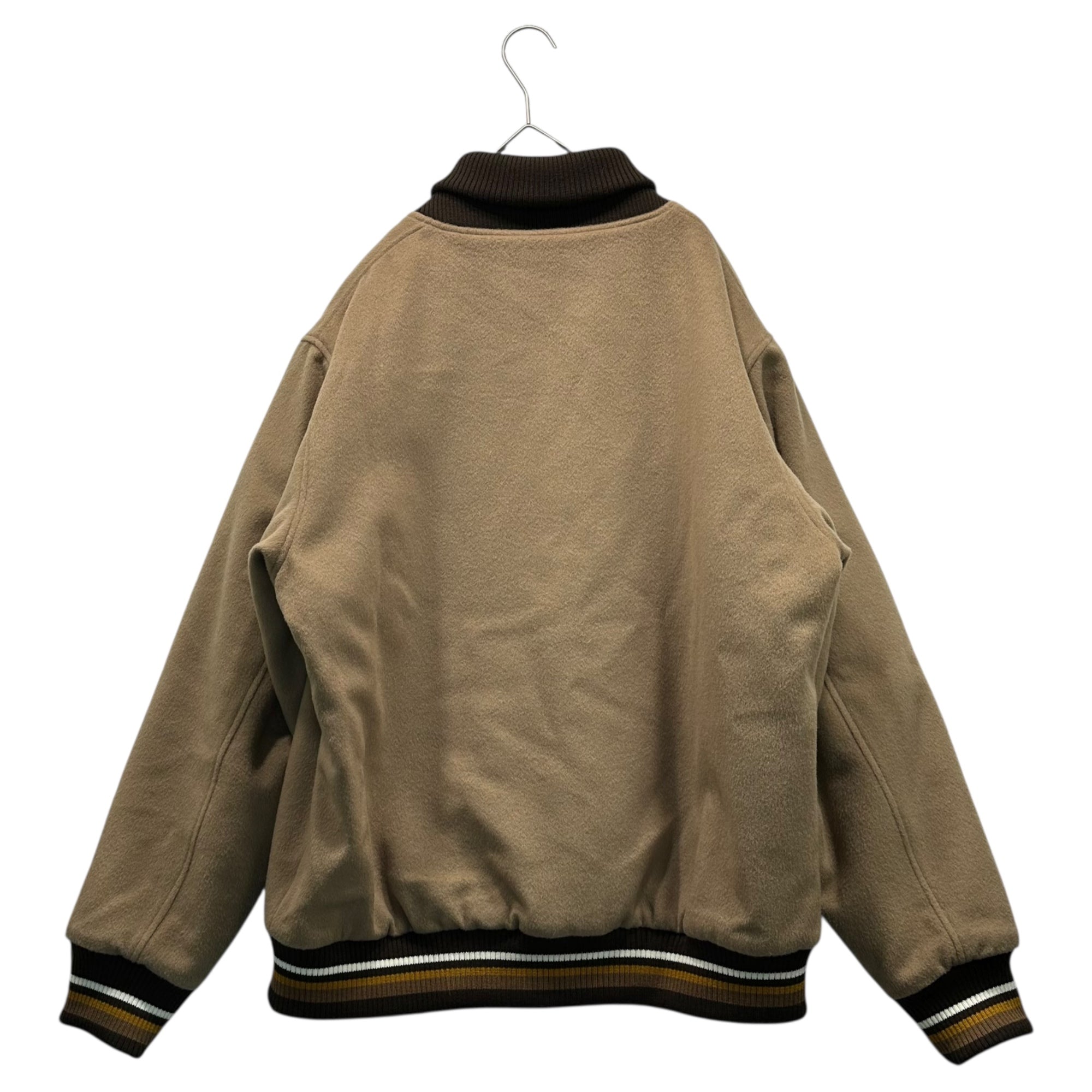 CALEE(キャリー) Chest Patch Pharaoh Jacket 胸 ワッペン ファラオ ジャケット L ベージュ×ブラウン