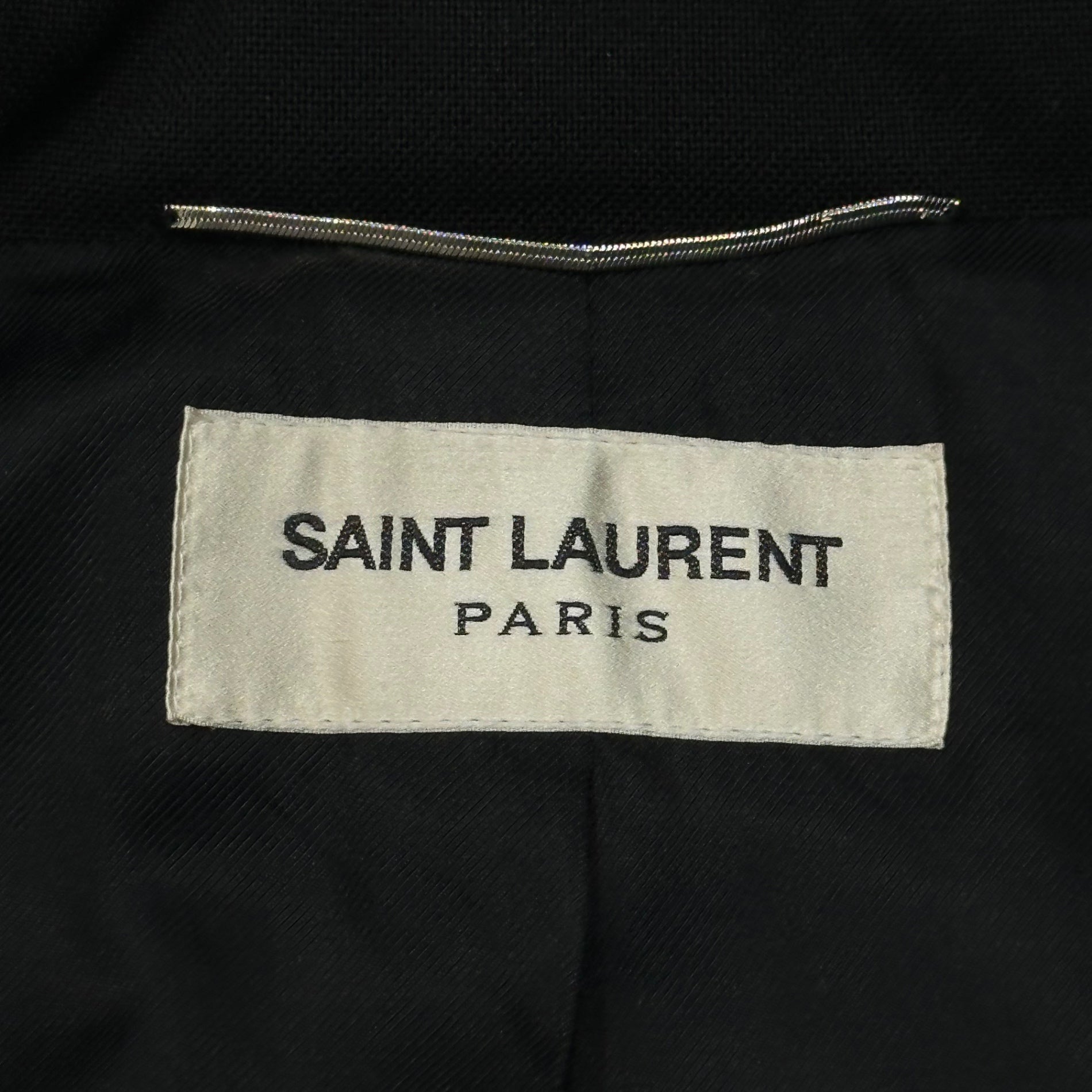 SAINT LAURENT PARIS(サンローランパリ) 13SS By Hedi Slimane M-65 T/C JKT エディ期 ポリコットン フィールド ジャケット 314600 44 ブラック エディ ファーストコレクション ミリタリー