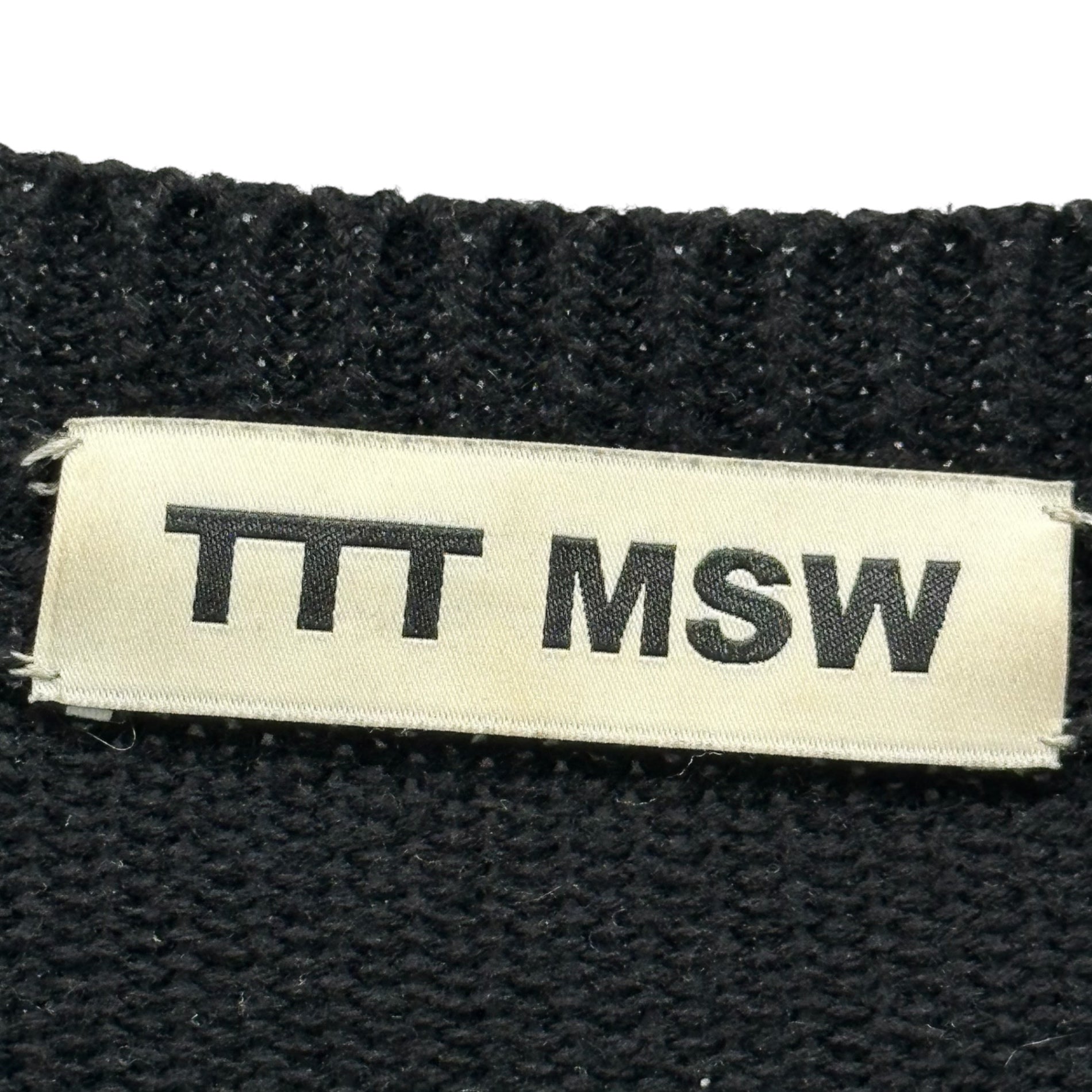 TTT MSW(ティーモダンストリートウエア) Beach knit ビーチ ニット TTT-2020PW-KT01 L ブラック 風景模様