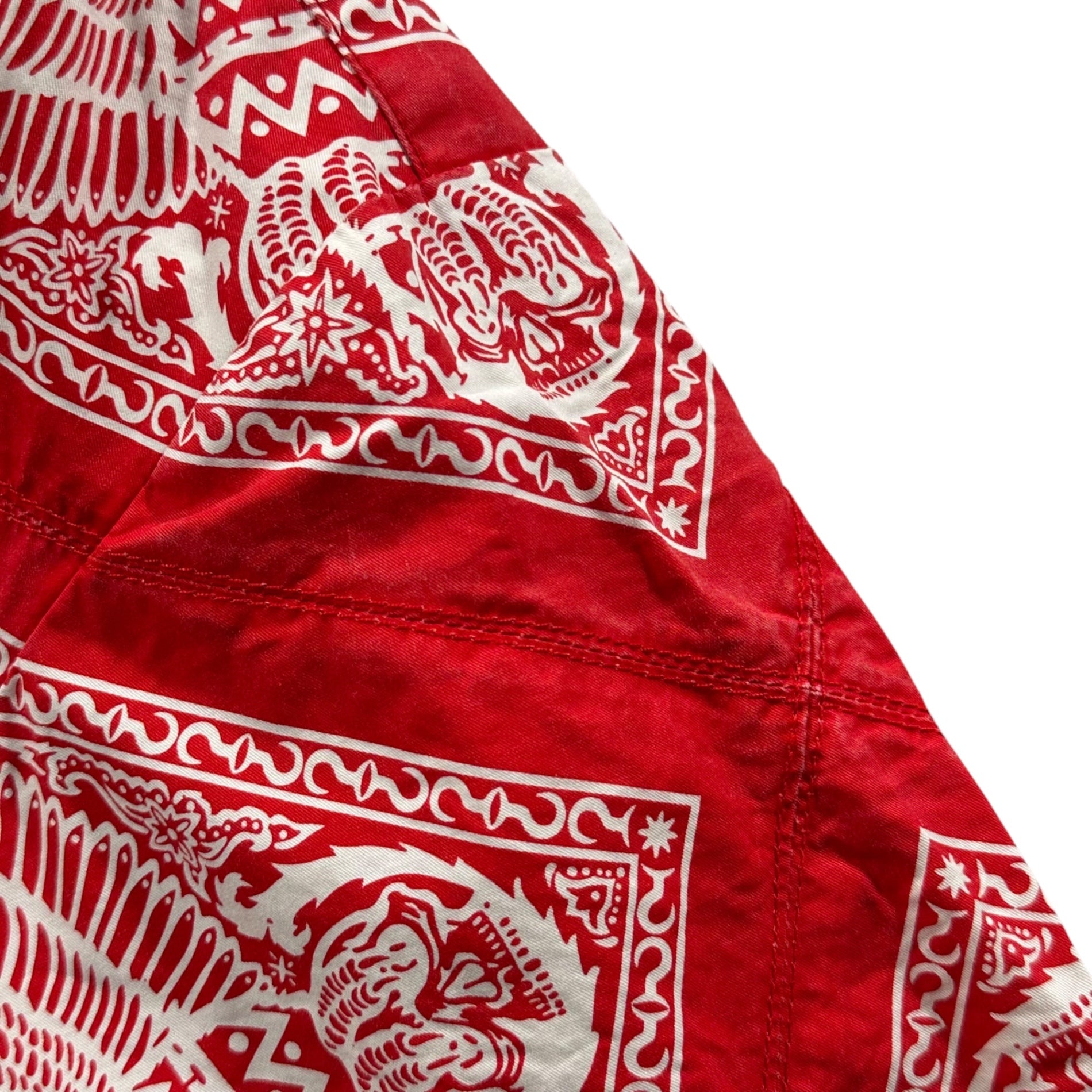 STUSSY(ステューシー) Bandana-print cotton S/S shirt バンダナ柄