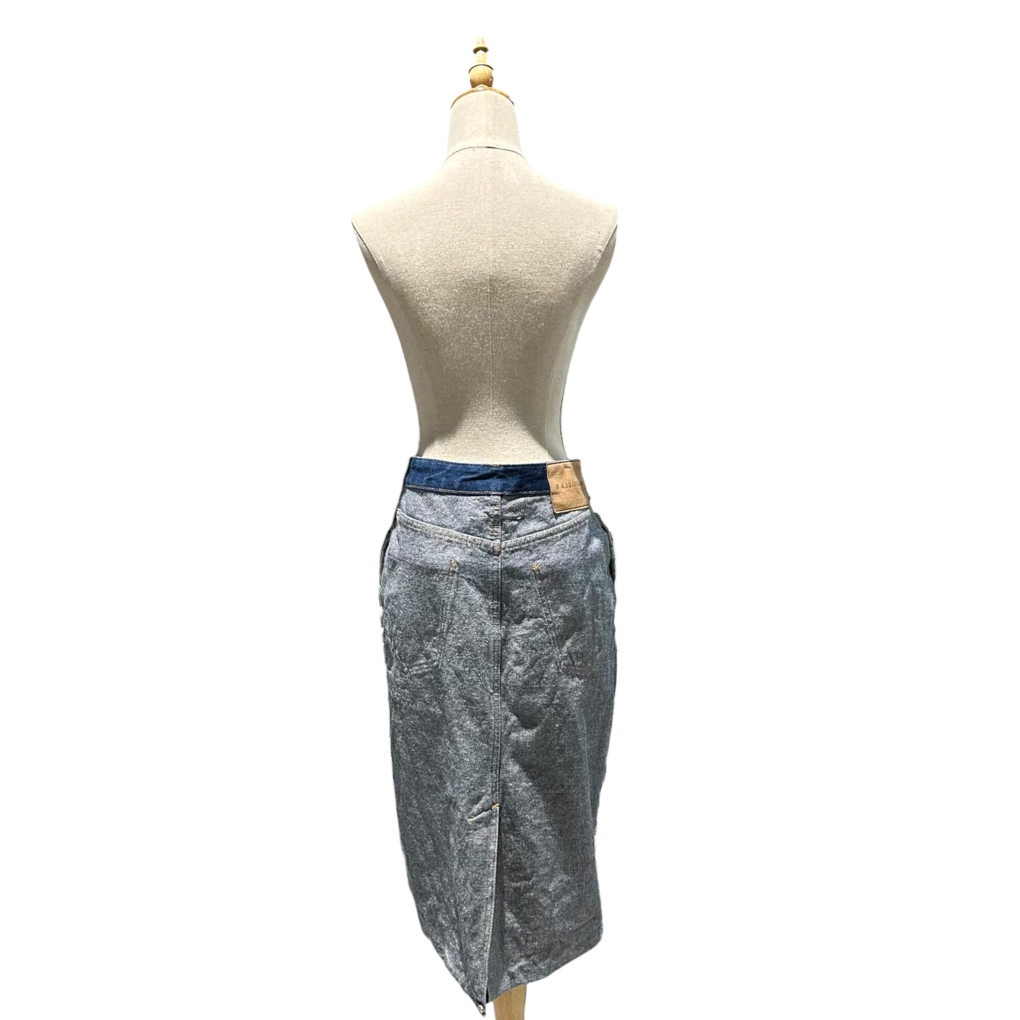 MM6 Maison Margiela(エムエムシックス) 2021AW Inside-Out Denim Skirt インサイドアウト デニム スカート S62MA0068 46 インディゴ