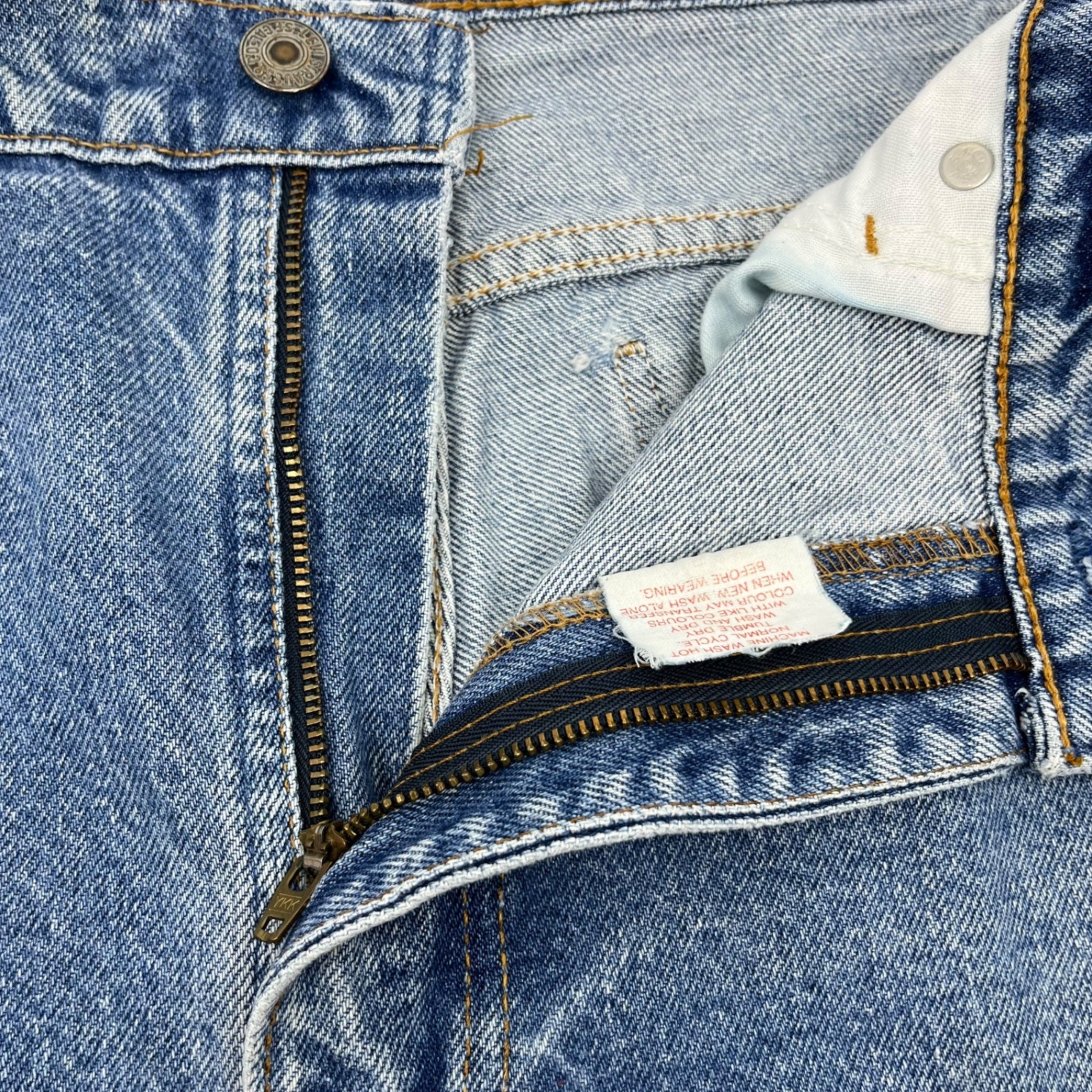 Levi's(リーバイス) 80's ~ 90's CANADA made 505 vintage denim pants ヴィンテージ デニム パンツ 40505-0215 36/30 ライトインディゴ テーパード 古着 オレンジタブ