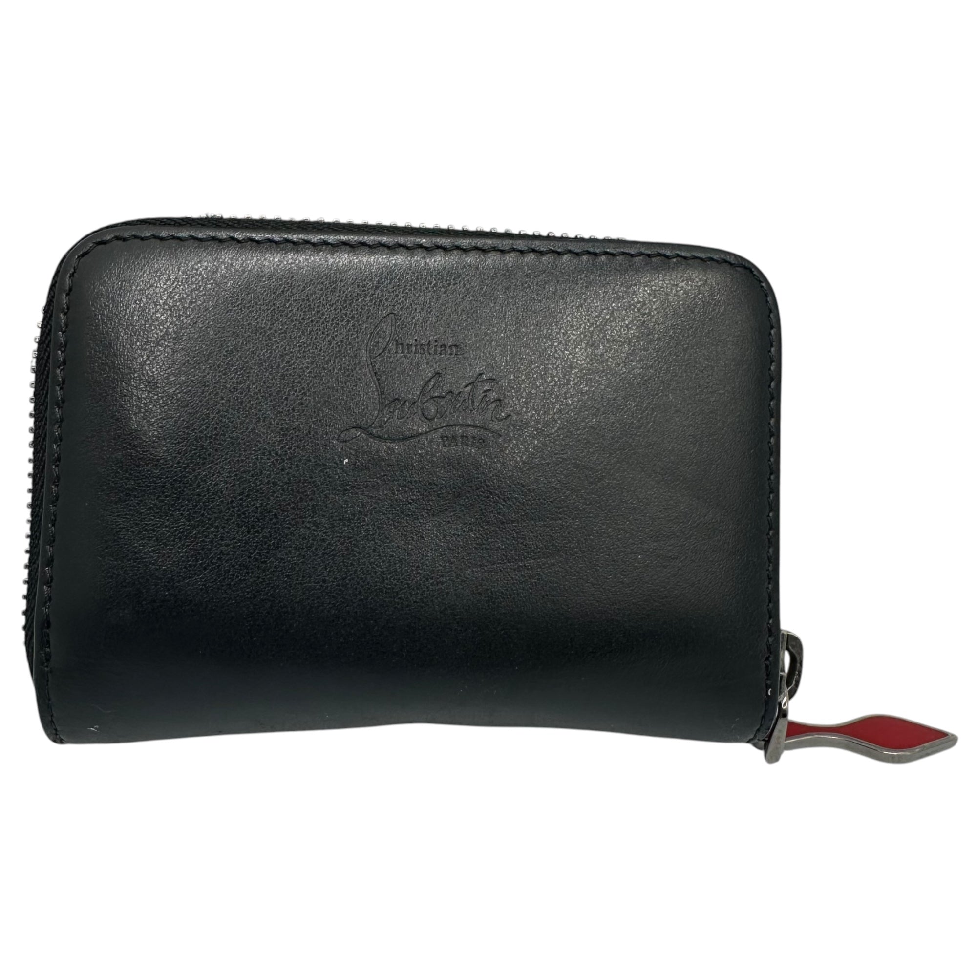 Christian Louboutin(クリスチャンルブタン) Spike Panettone Leather Coin Case スパイク パネトーネ レザー コインケース ブラック