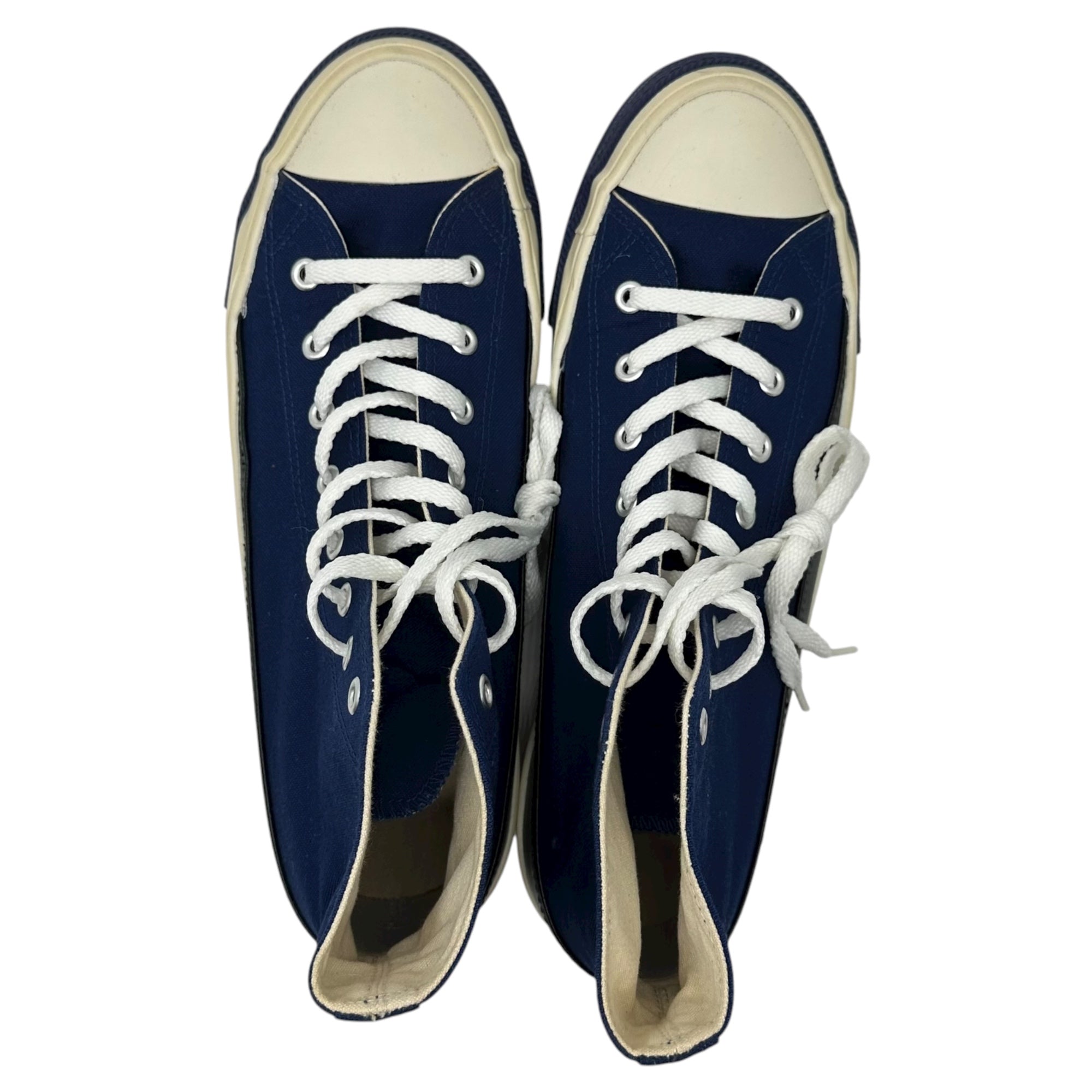 UNDERCOVER(アンダーカバー) 16SS High-top canvas sneakers レザー 切替 ハイカット キャンバス スニーカー UCQ4F03-1 L(27cm~27.5cm) ネイビー