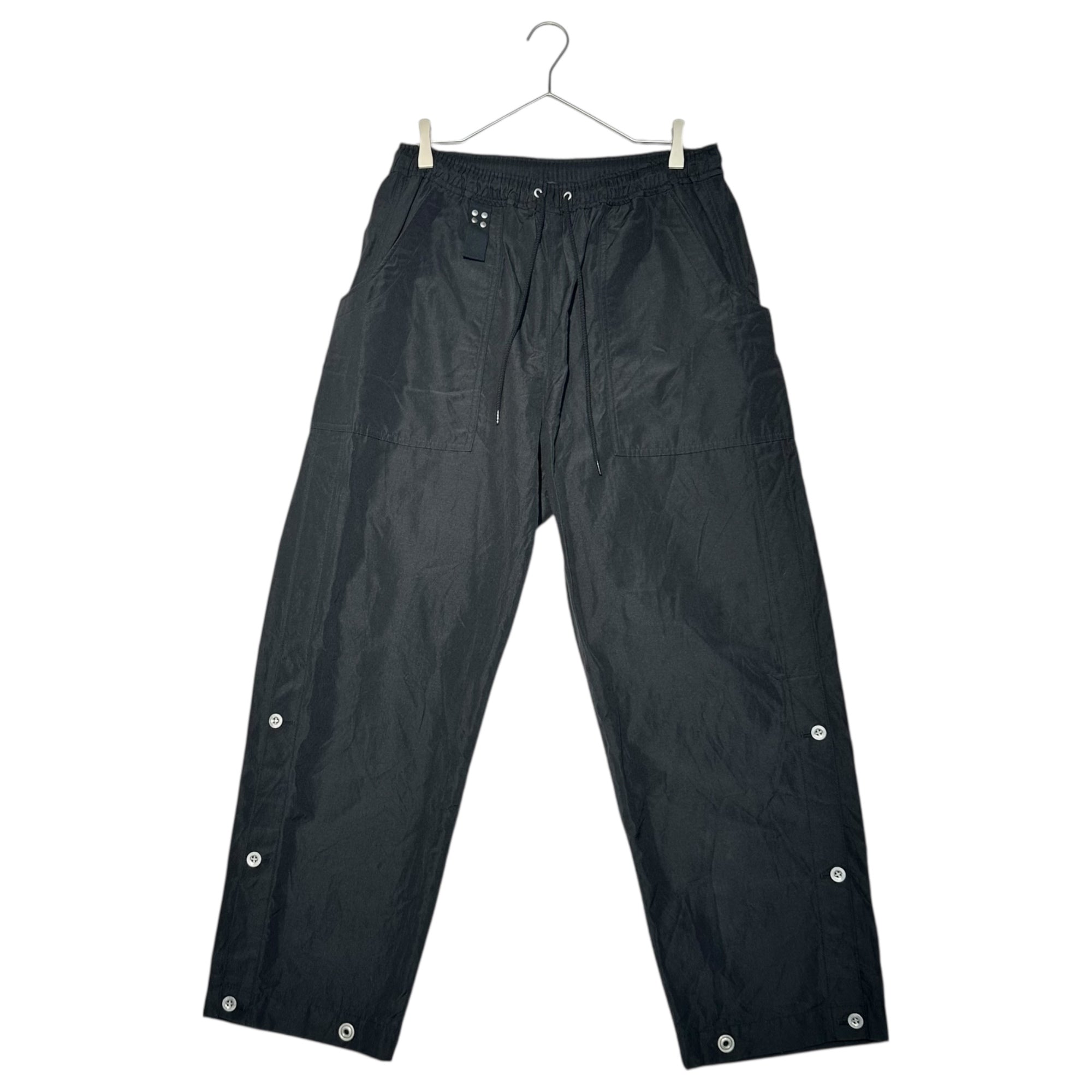 COMME des GARCONS HOMME(コムデギャルソンオム) 25SS Wool Linen side button Baker Trousers Pants ウール リネン サイドボタン ベイカー トラウザー パンツ HO-P009 M ブラック AD2024