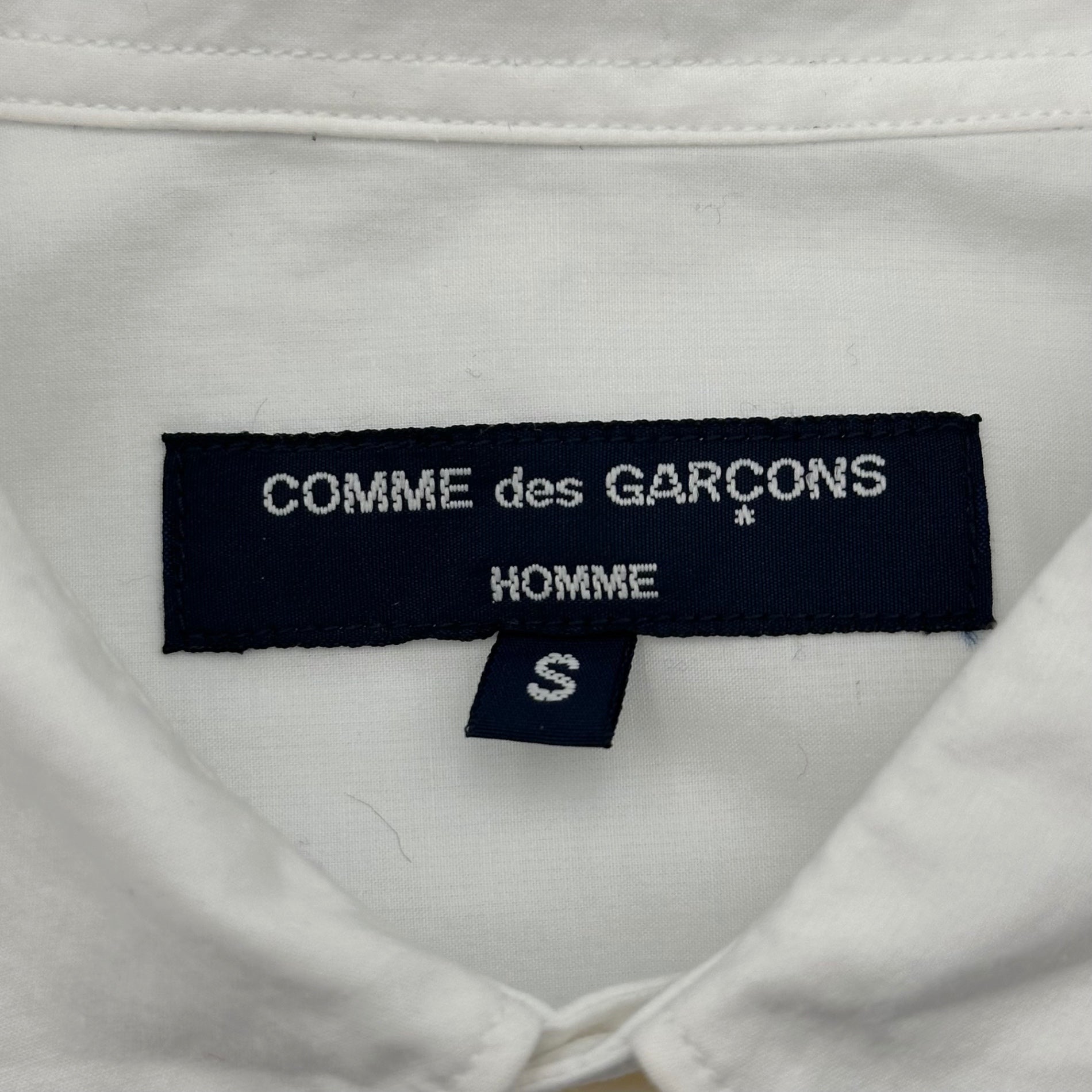 COMME des GARCONS HOMME(コムデギャルソンオム) 24SS Cotton Broadcloth Drawstring S/S Shirt 綿 ブロード ドローコード 半袖 シャツ HM-B023 S ホワイト AD2023