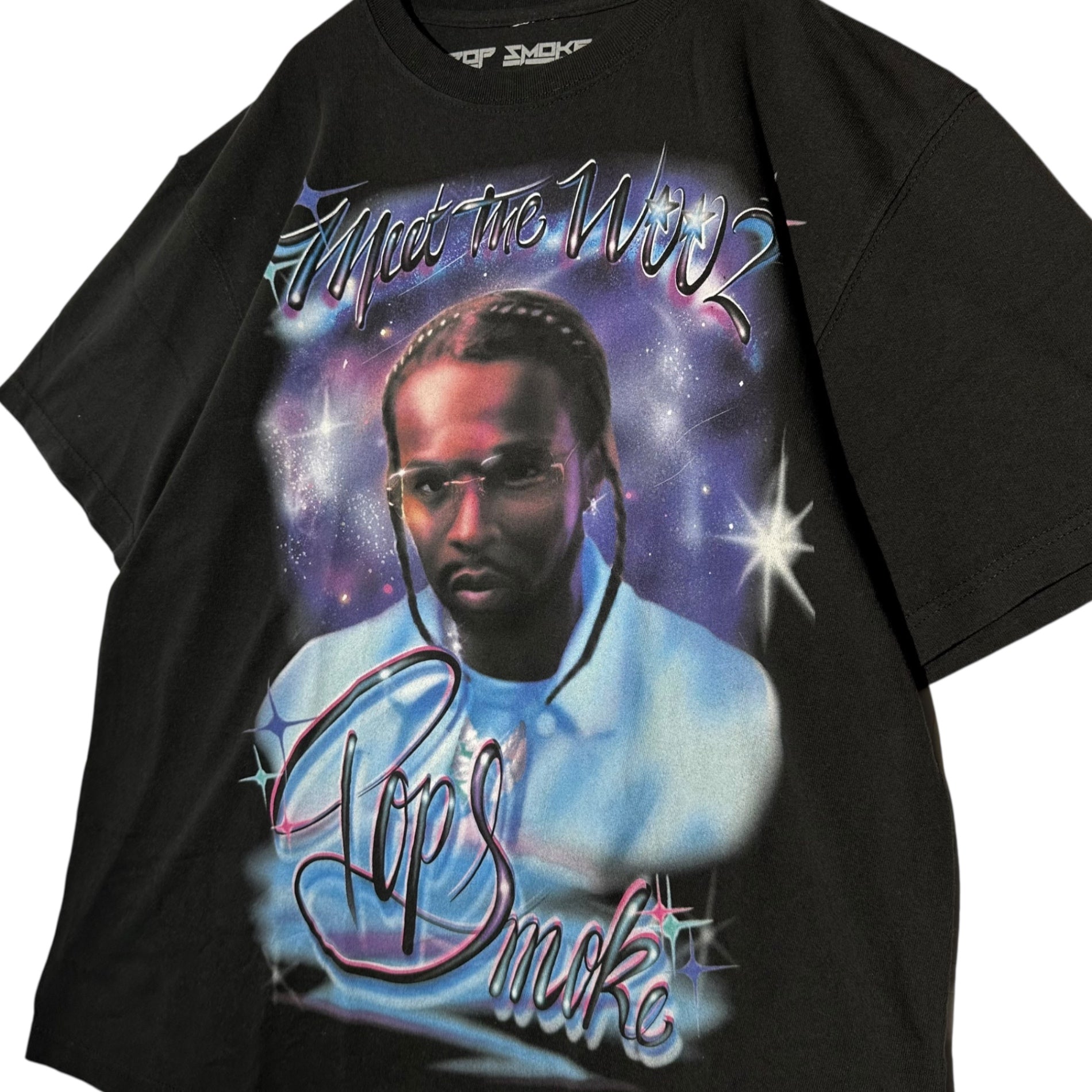 POP SMOKE(ポップ スモーク) Print T-Shirt プリント Tシャツ ブラック