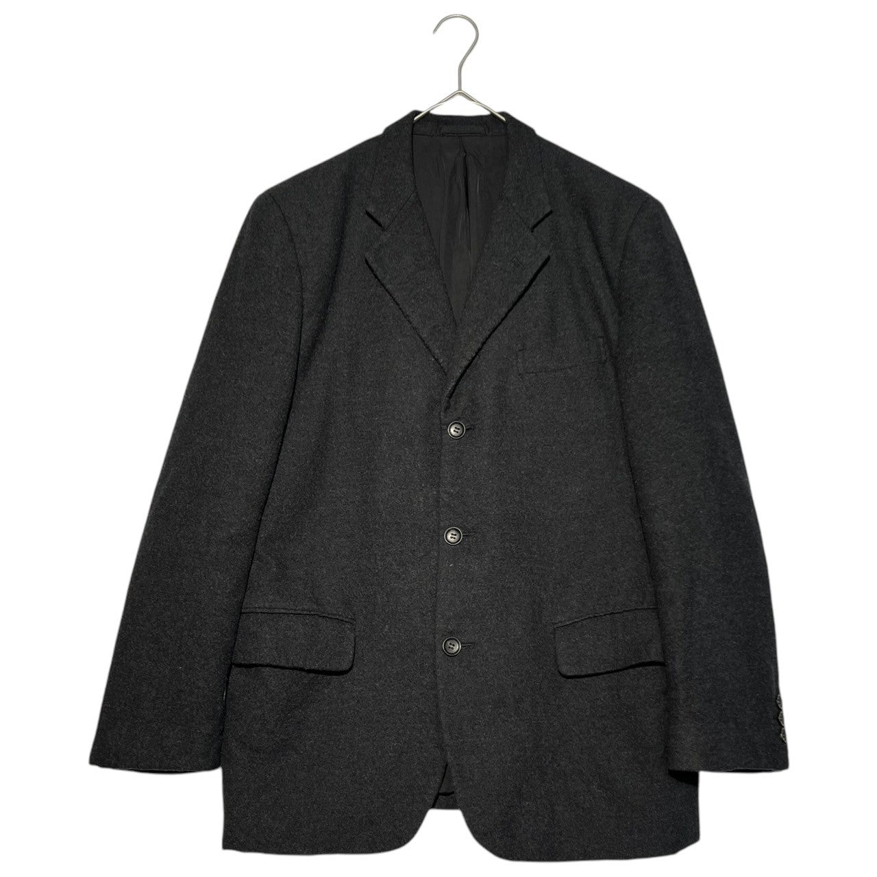 COMME des GARCONS HOMME(コムデギャルソンオム) 04AW 3-button wool jacket 04AW 3ボタン ウール ジャケット HN-J050 M ブラック AD2004 テーラード 00's