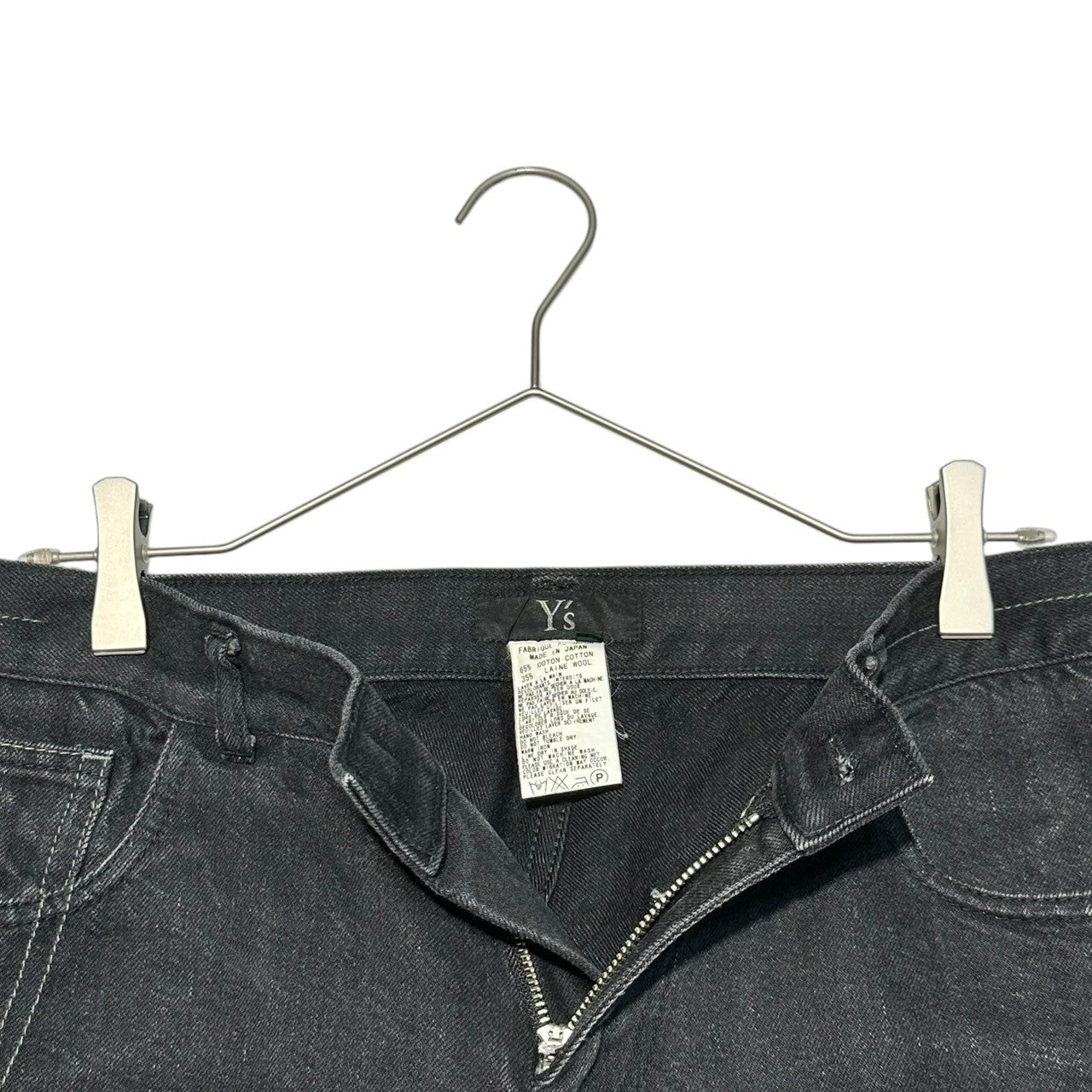 Y's(ワイズ) Straight black denim pants ストレート ブラック デニム パンツ YE-P21-015 3(レディースL、メンズM程度) ブラック