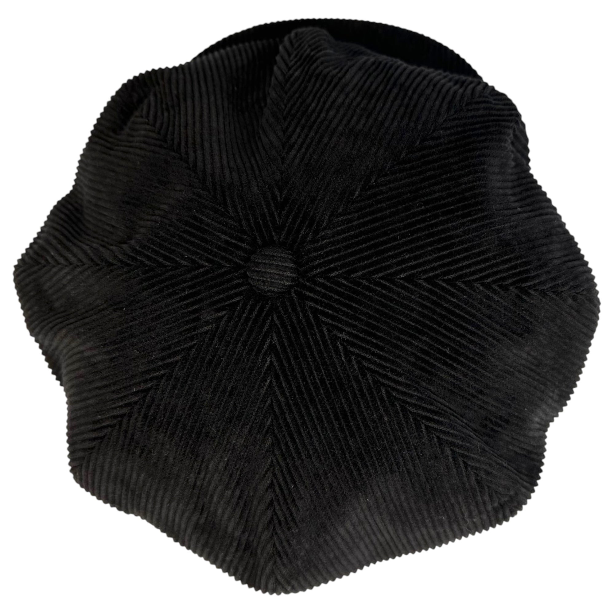 YOHJI YAMAMOTO POUR HOMME(ヨウジヤマモトプールオム) 2019AW Corduroy casquette コーデュロイ キャスケット 帽子 HC-H08-971 3 ブラック