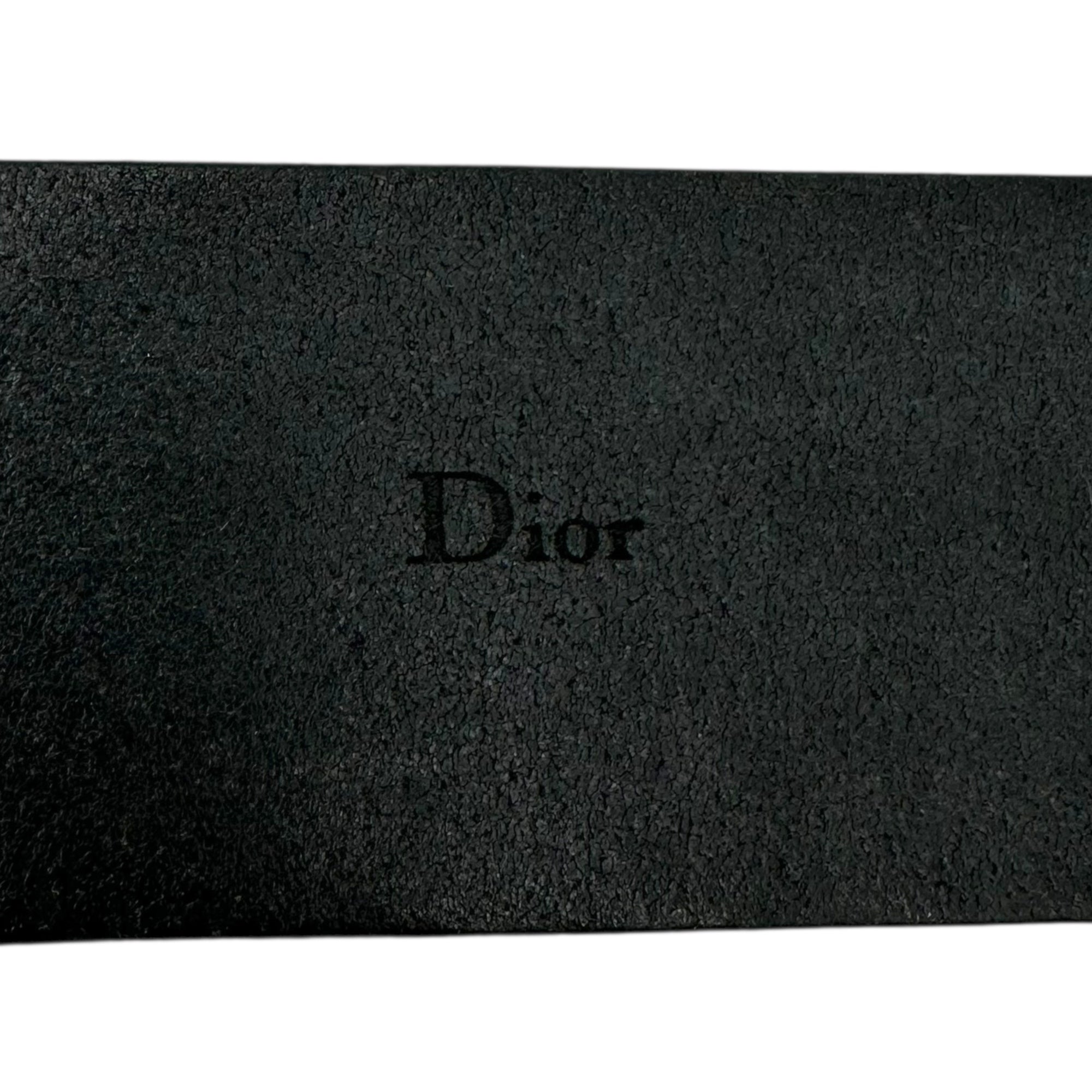 Dior HOMME(ディオールオム) by Hedi Slimane Double-Pin Leather Belt エディ スリマン ダブルピン レザー ベルト 90/105 ブラック エディ期 アーカイブ